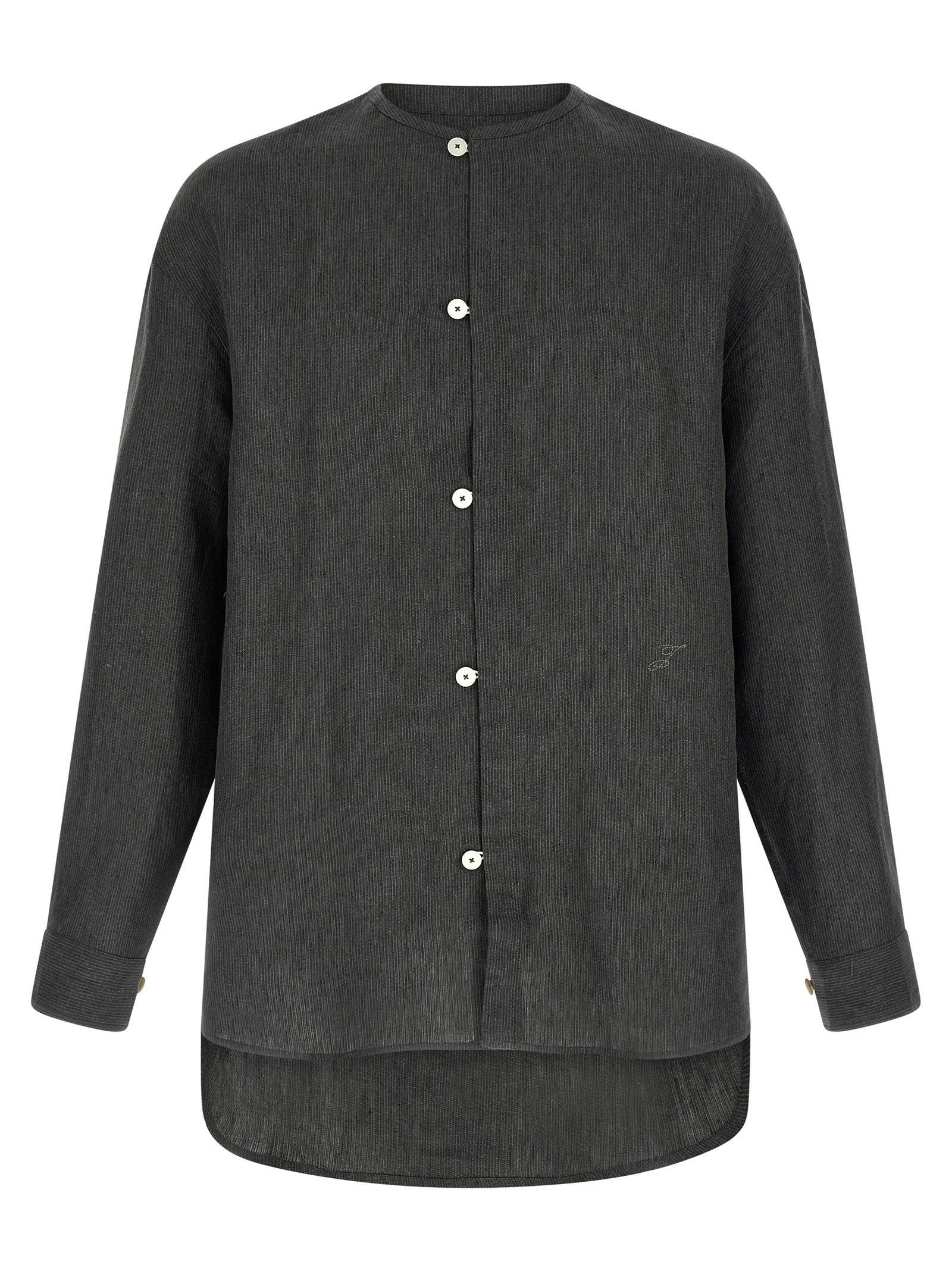 Jacquemus Gray Linen Men's Blouse