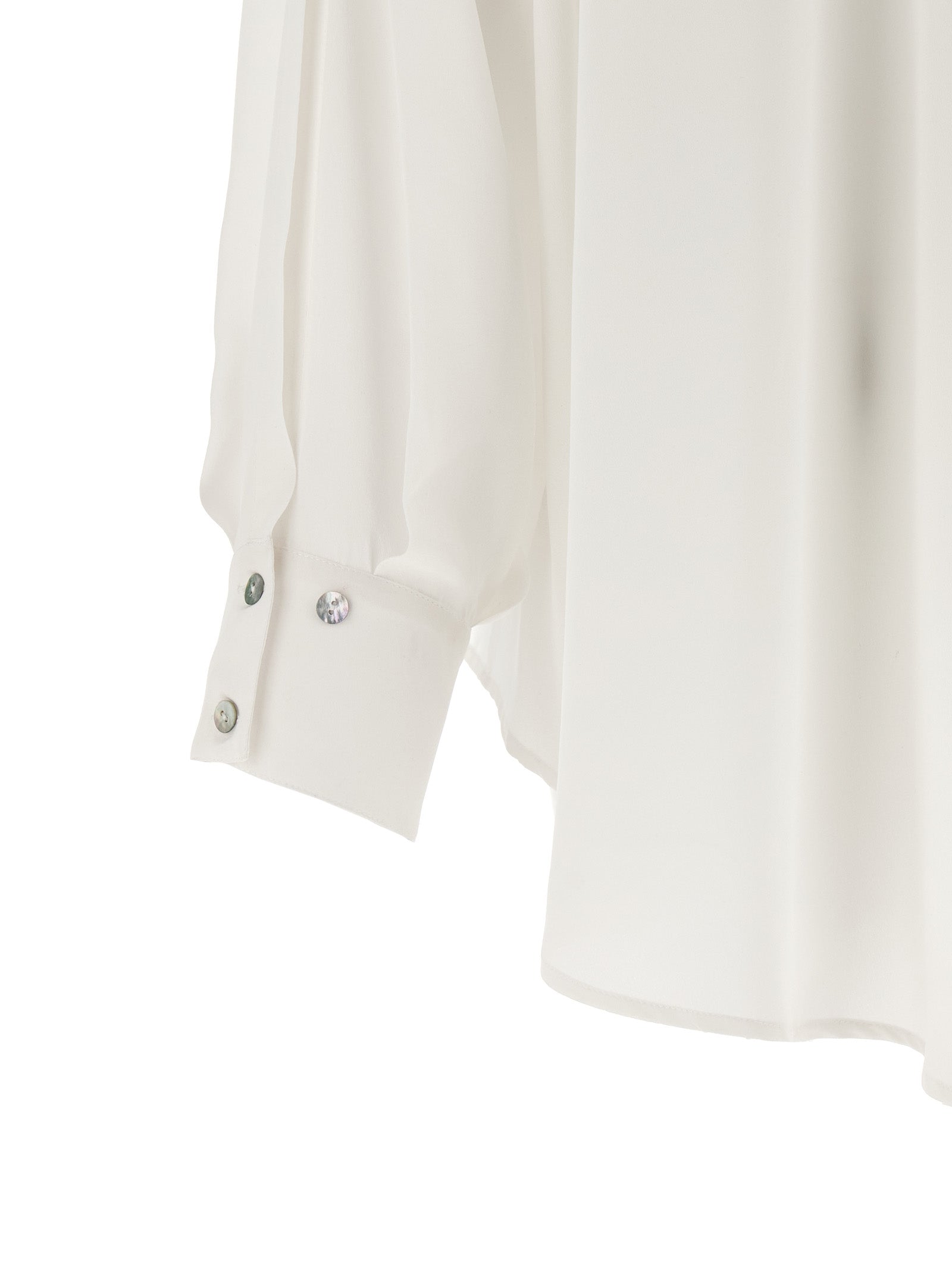 DI.LA3 PARI' White Silk Women's Blouse
