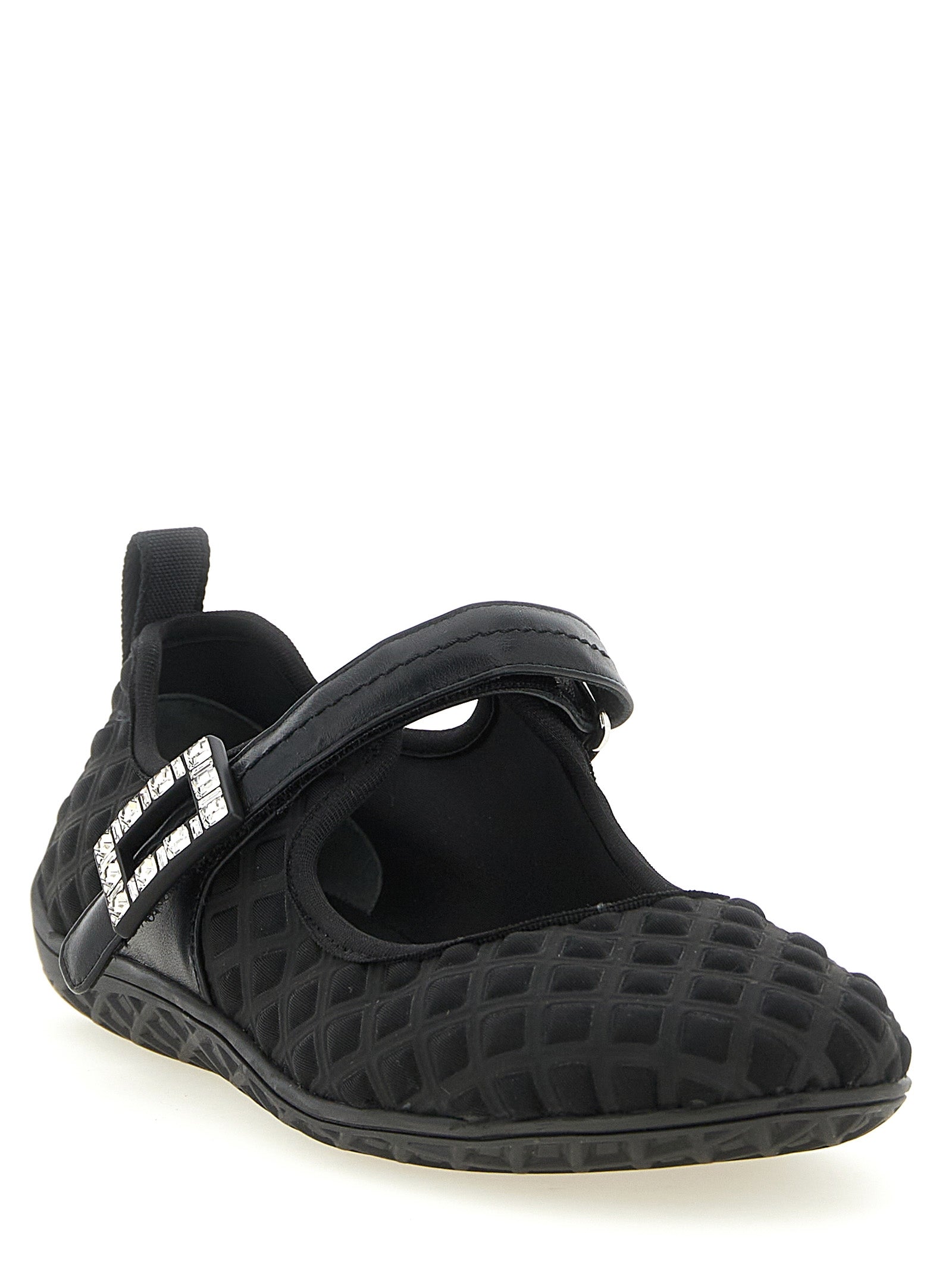 Roger Vivier Black Polyamide Ballet Women's Flats