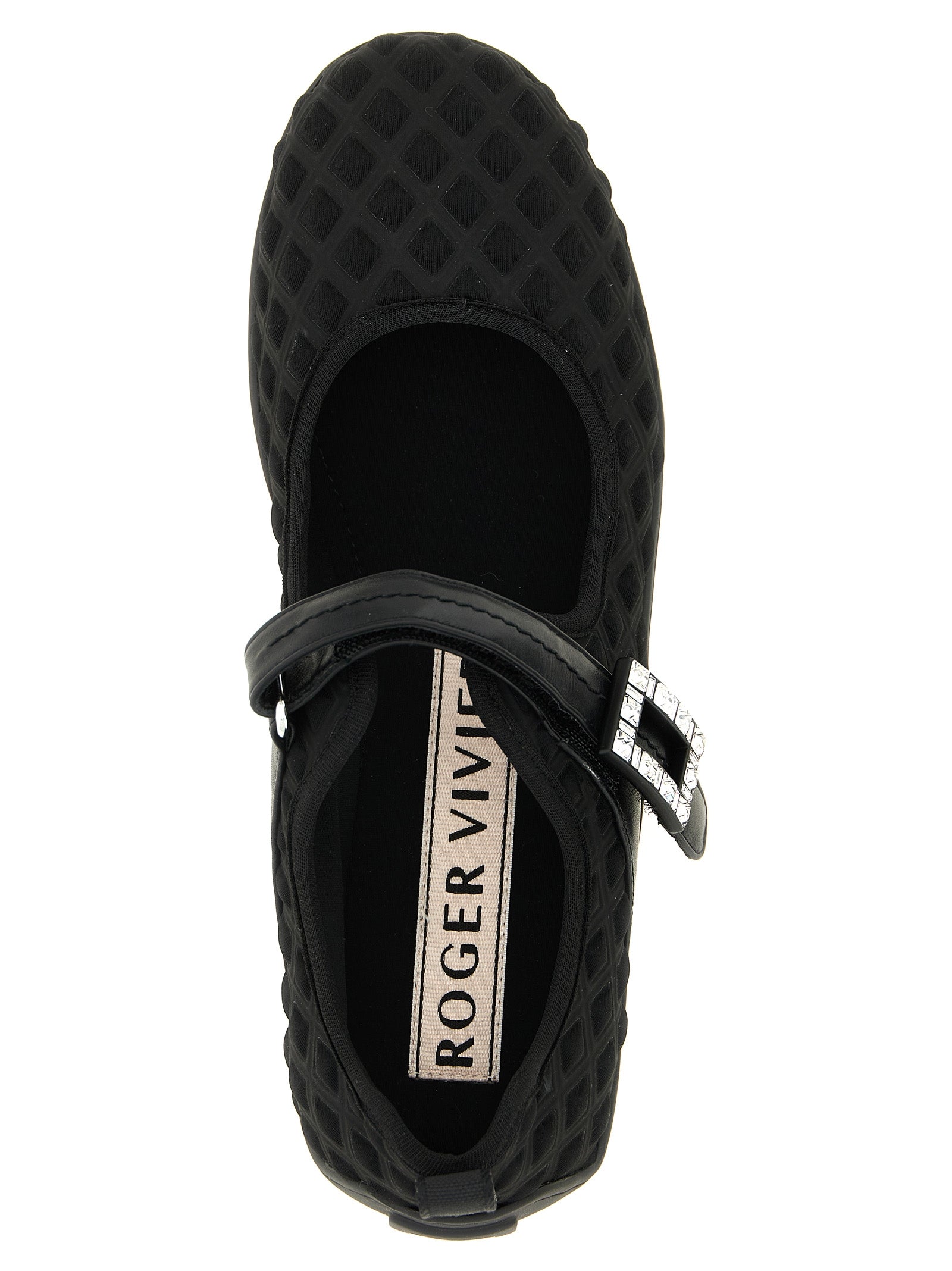 Roger Vivier Black Polyamide Ballet Women's Flats