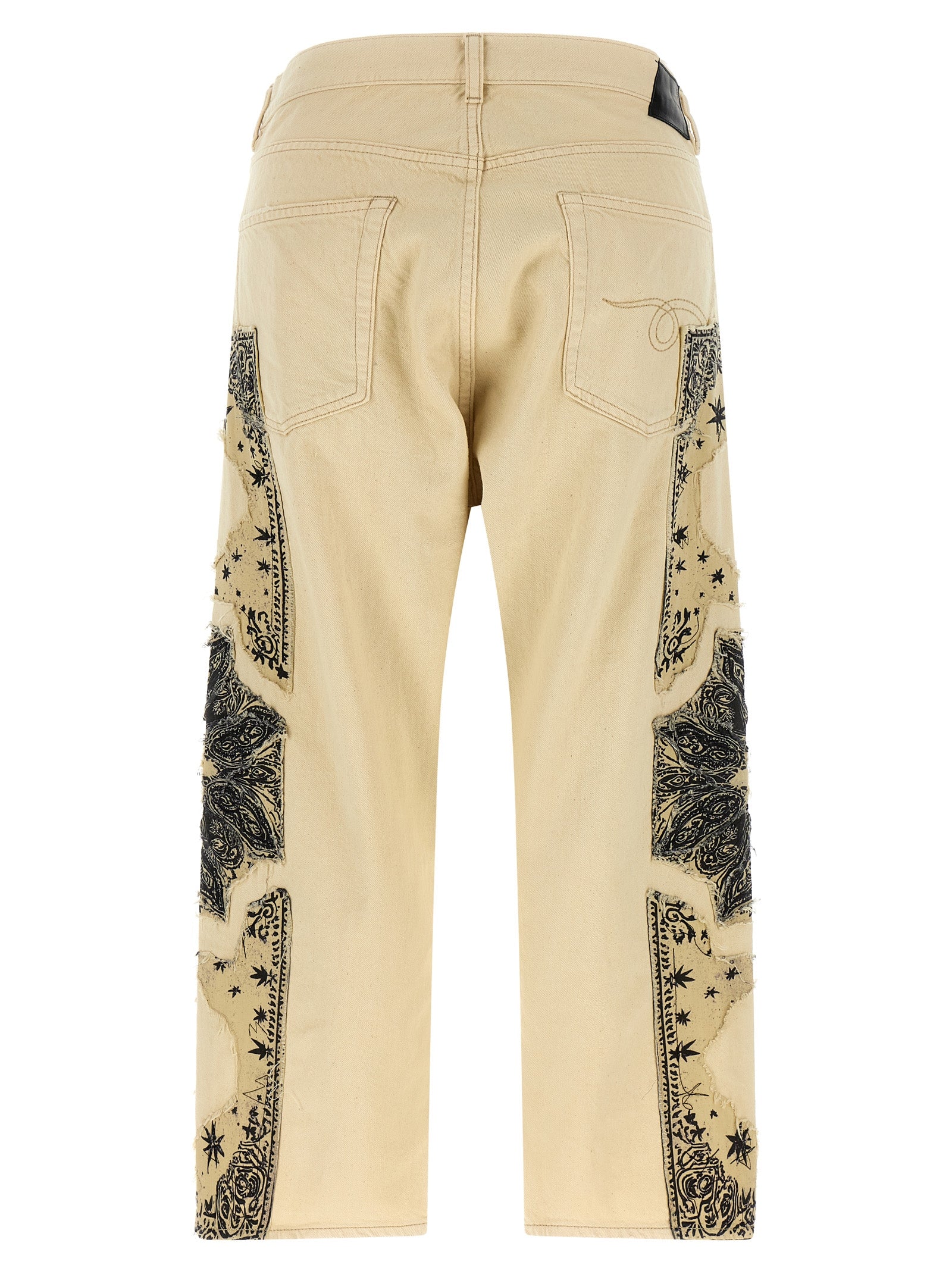 R13 Beige Cotton Straight-Leg Women's Jeans