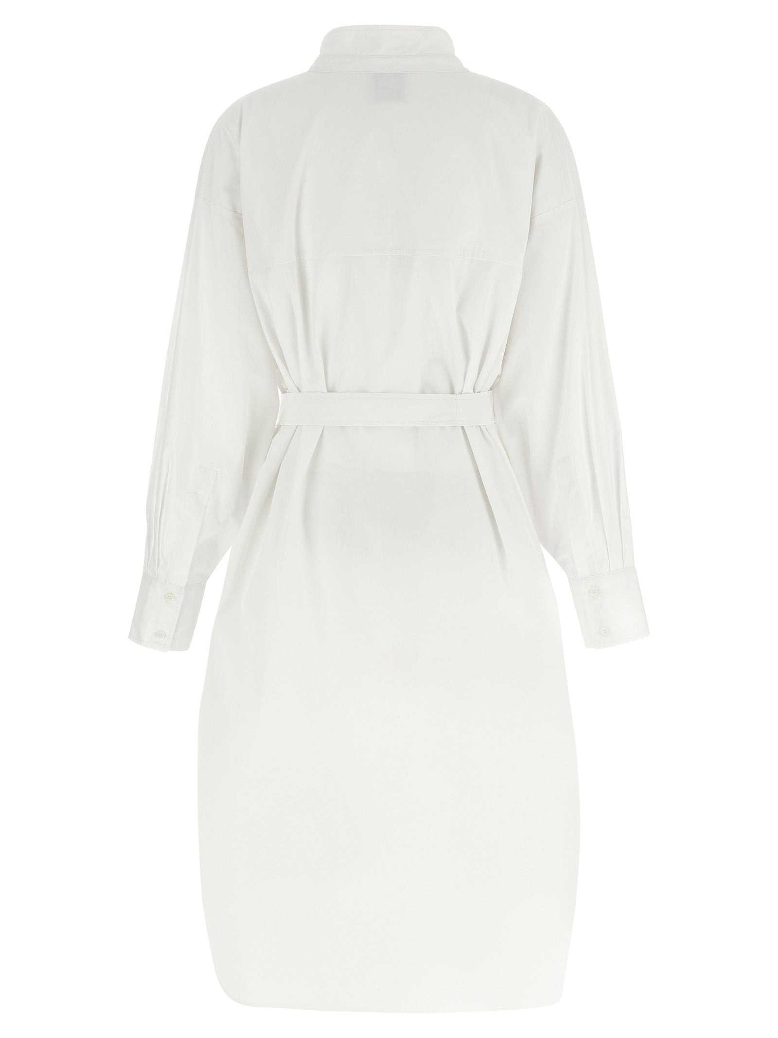 NUDE White Cotton Midi Women's Dress