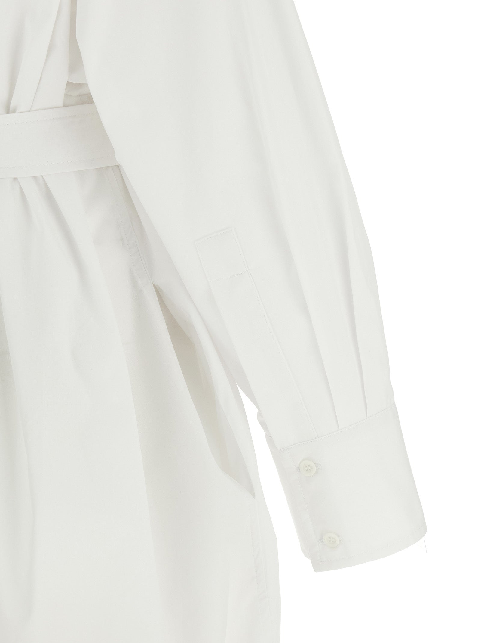 NUDE White Cotton Midi Women's Dress
