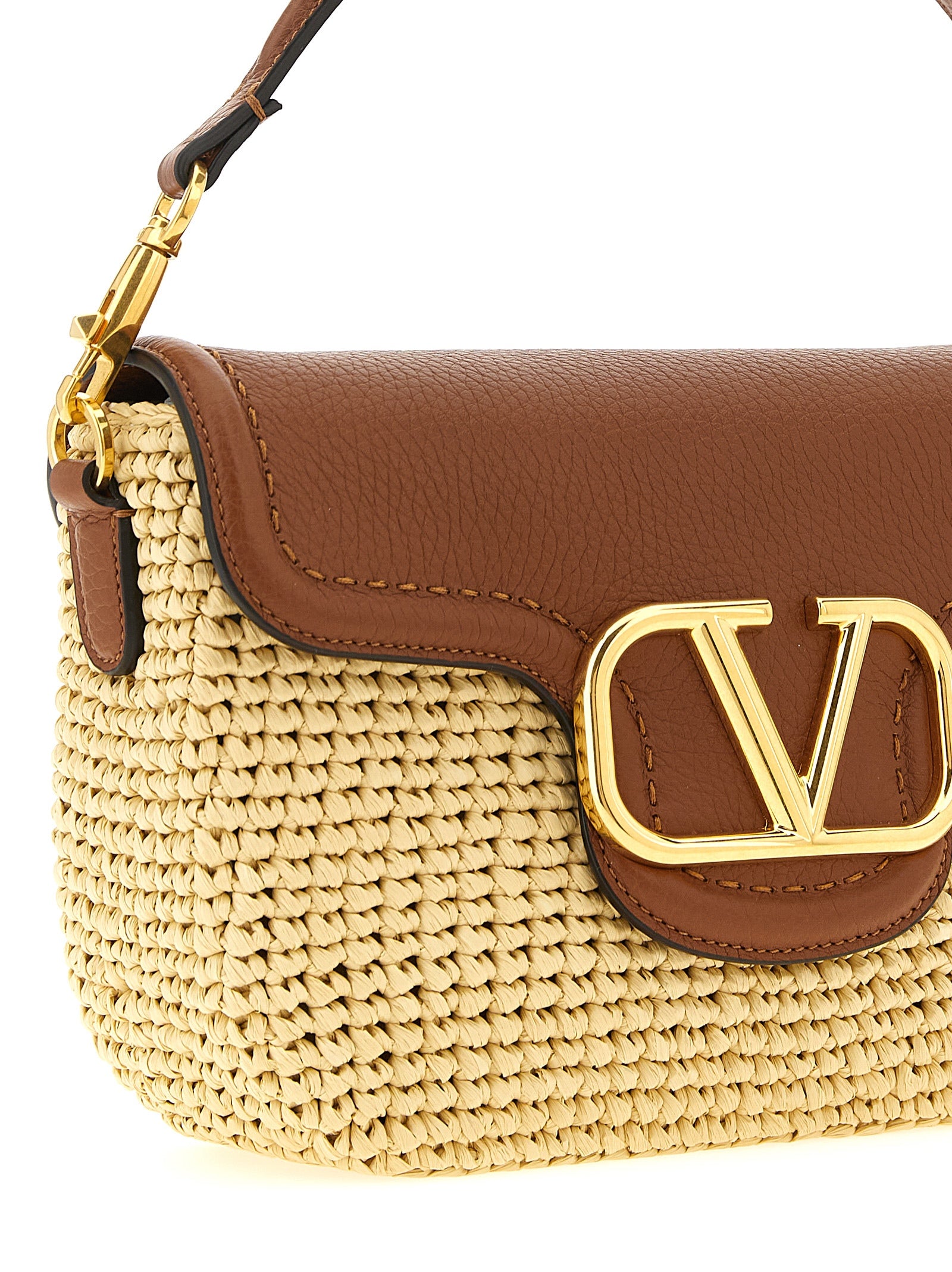 Valentino Garavani Brown Viscose Shoulder Women's Bag