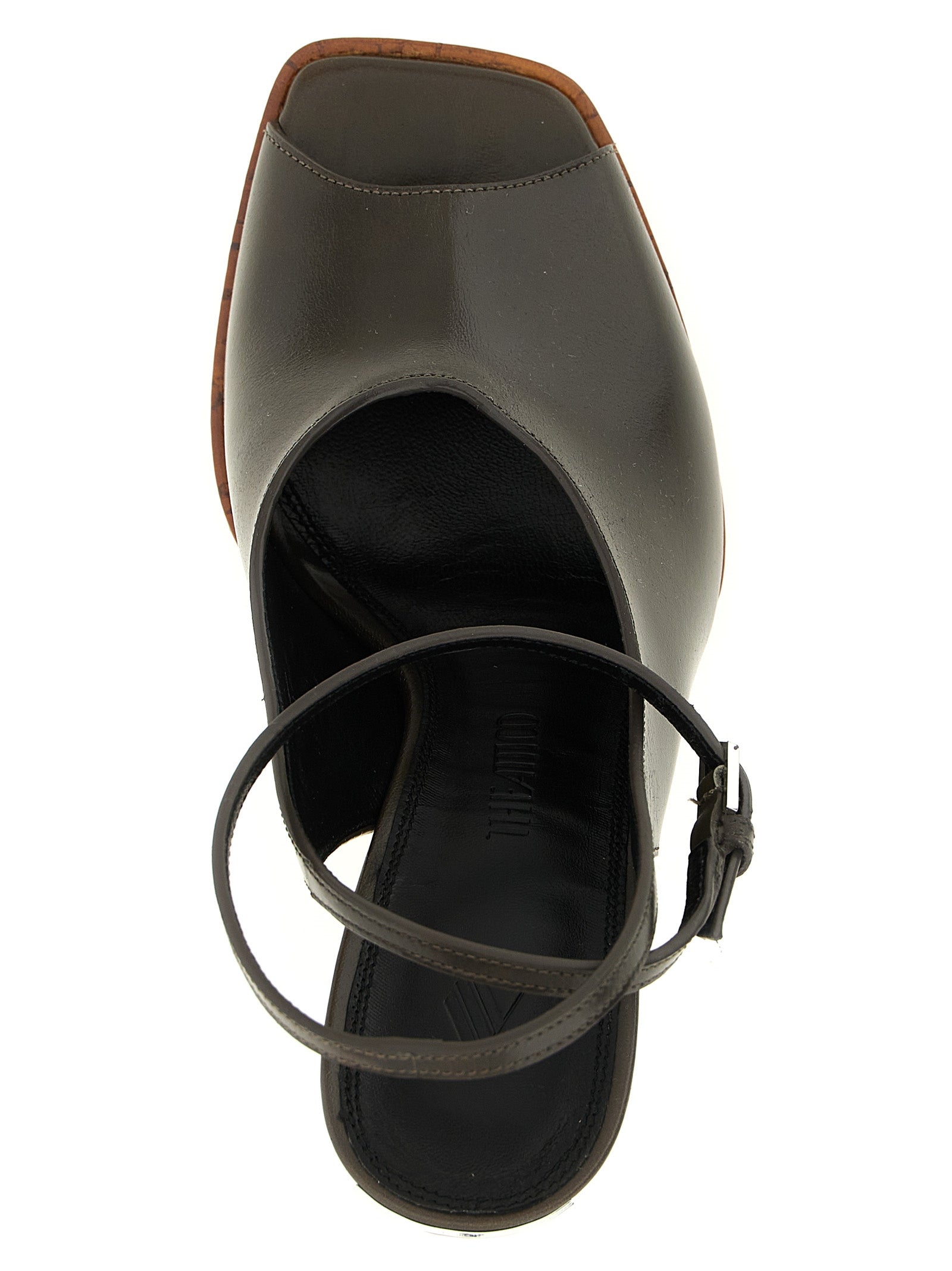 The Attico Bicolor Calfskin Stiletto Heel Women's Sandals