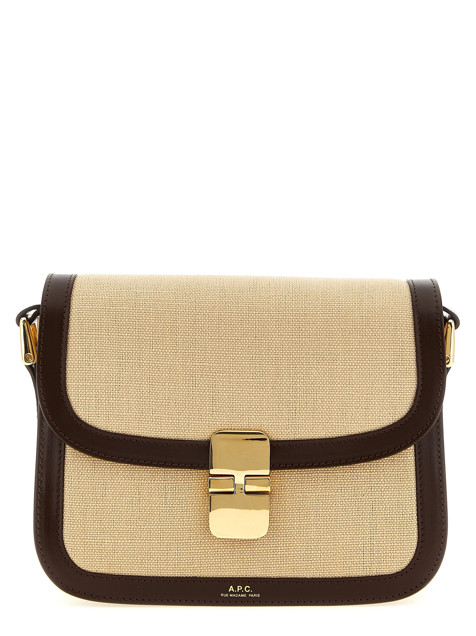 A.P.C. Beige Cotton Crossbody Women's Bag