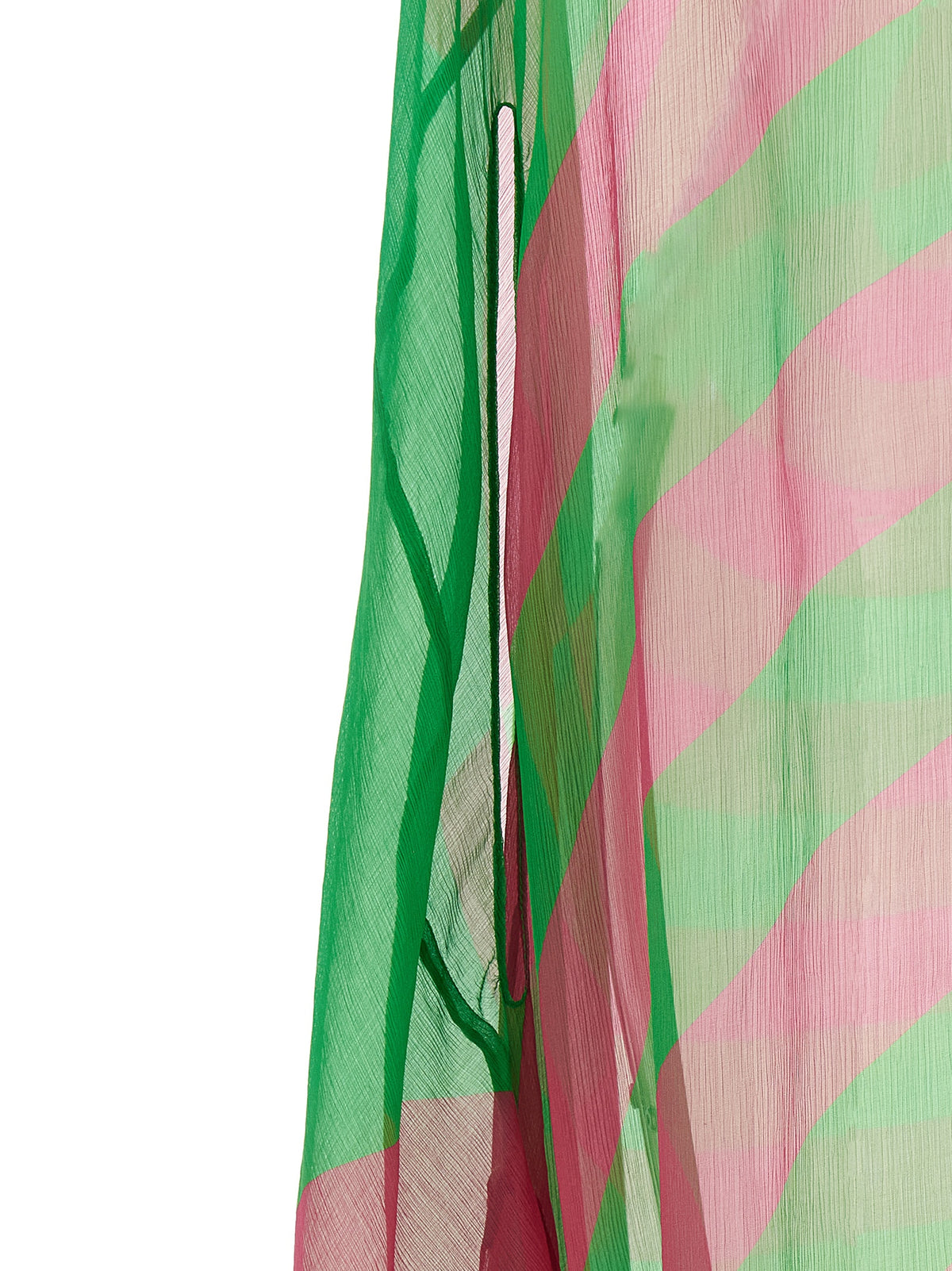 Dries Van Noten Bicolor Silk Midi Women's Dress