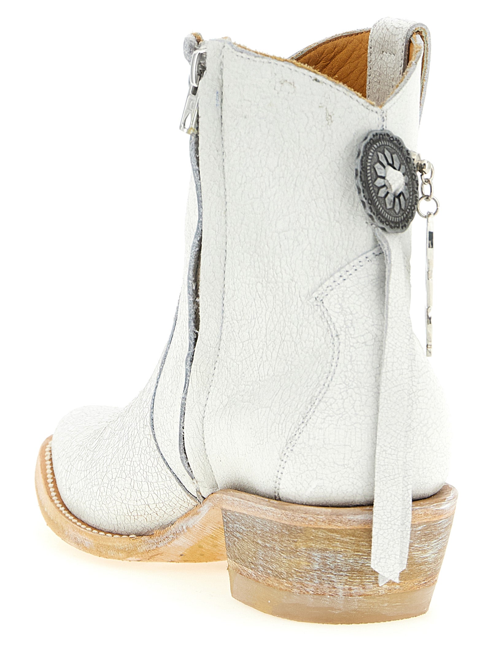 Comme Des Garçons White Cowhide Chelsea Women's Boots