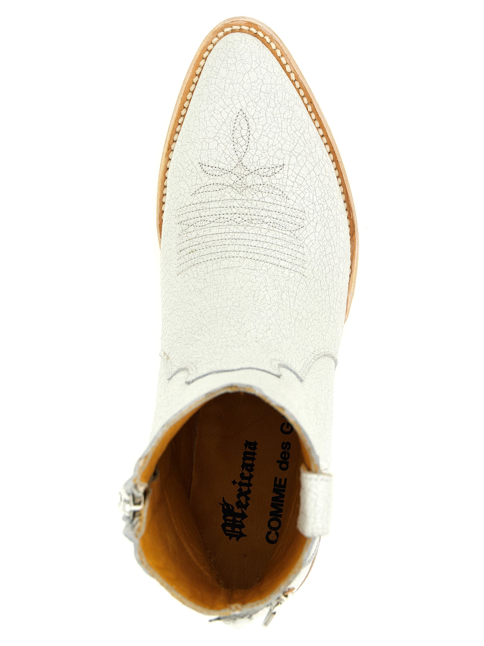 Comme Des Garçons White Cowhide Chelsea Women's Boots