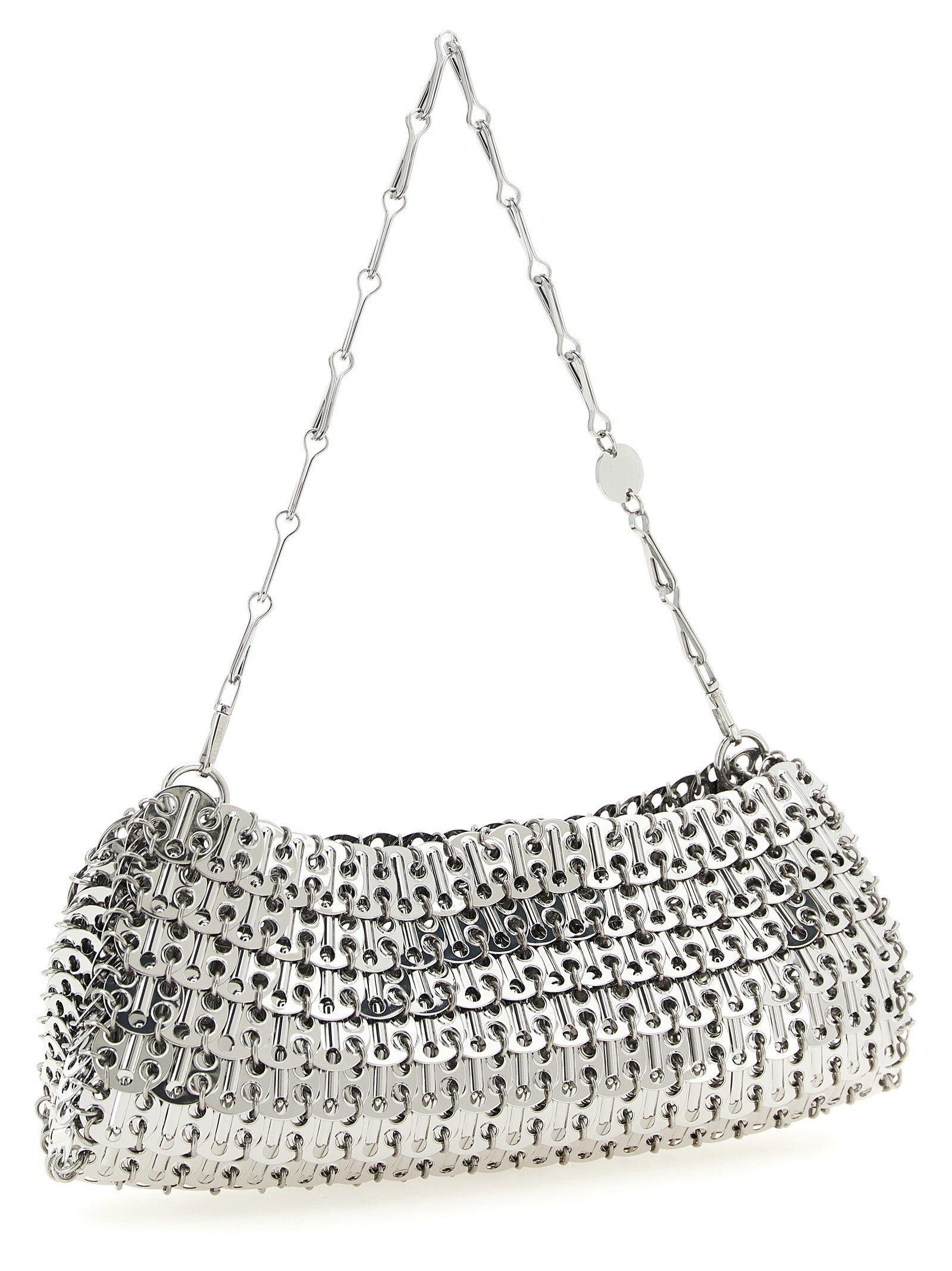 Paco Rabanne Silver Brass Clutch Women's Bag