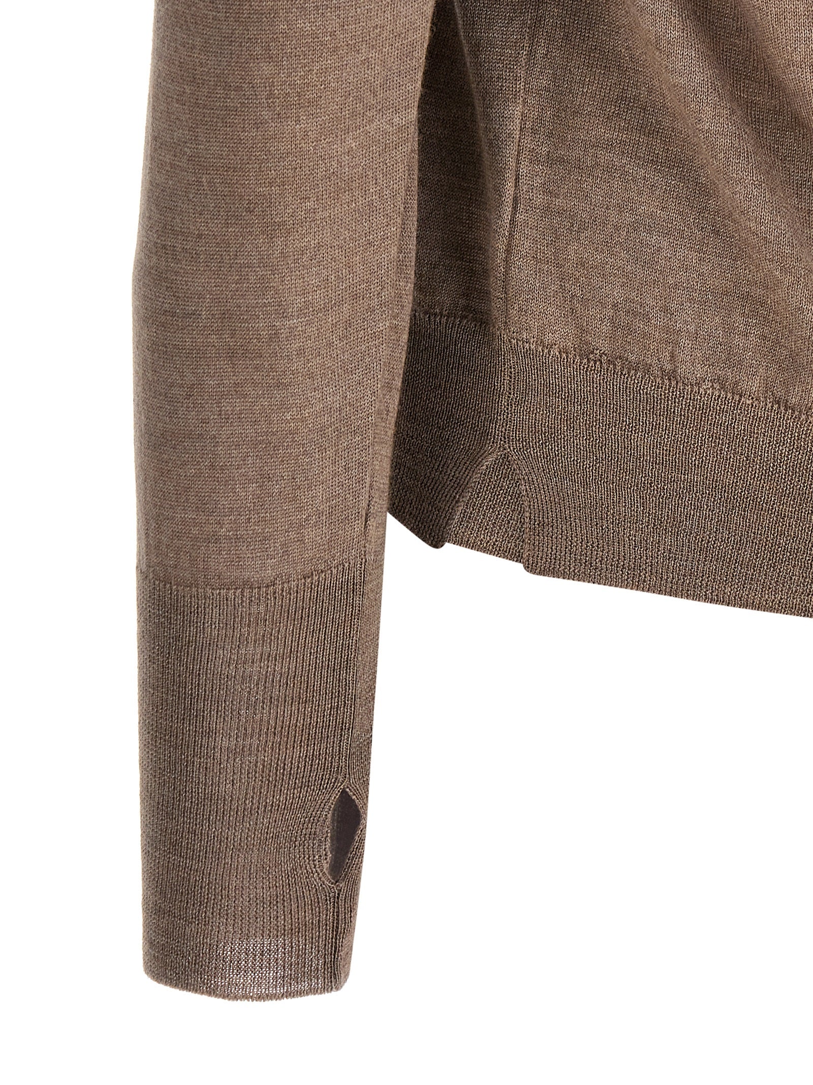 MA'RY'YA Gray Virgin Wool Men's Cardigan