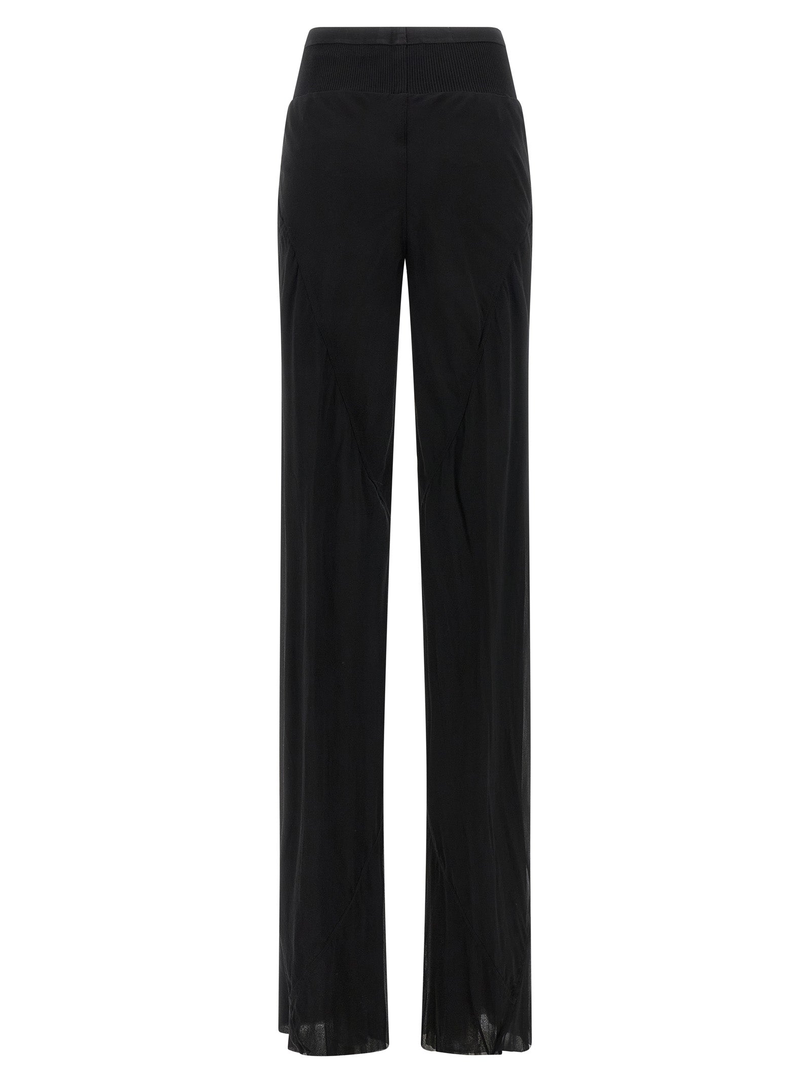 Rick Owens Black Silk Flared Women's Pants