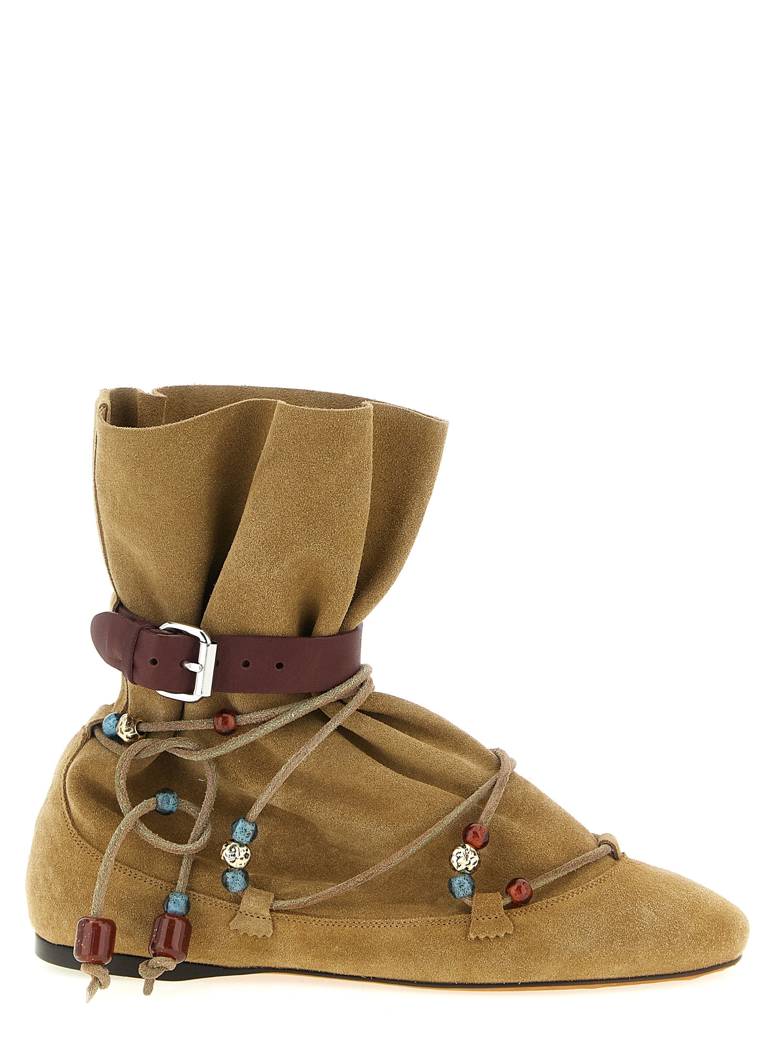 Isabel Marant Beige Calfskin Ankle Women's Boots