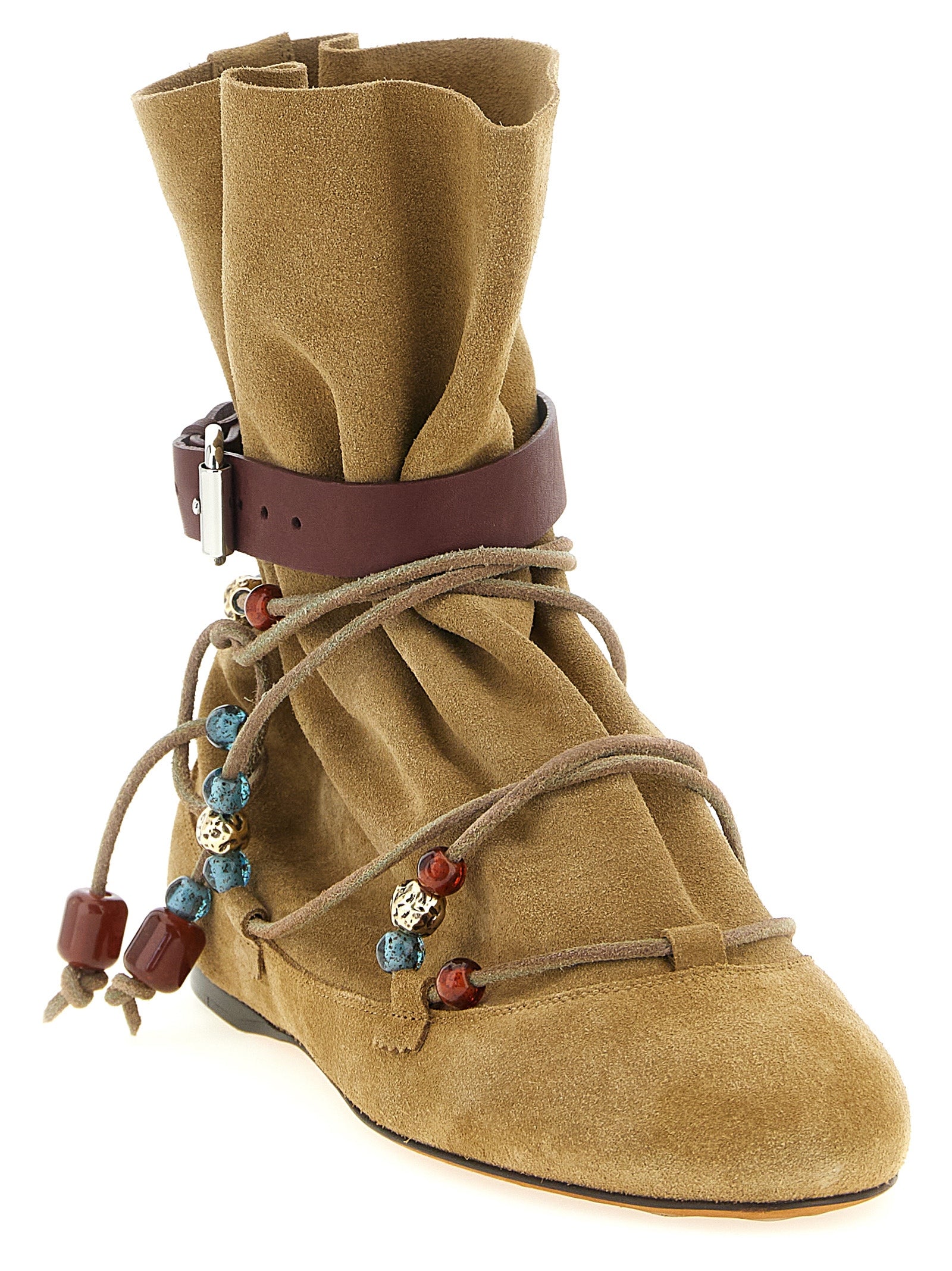 Isabel Marant Beige Calfskin Ankle Women's Boots