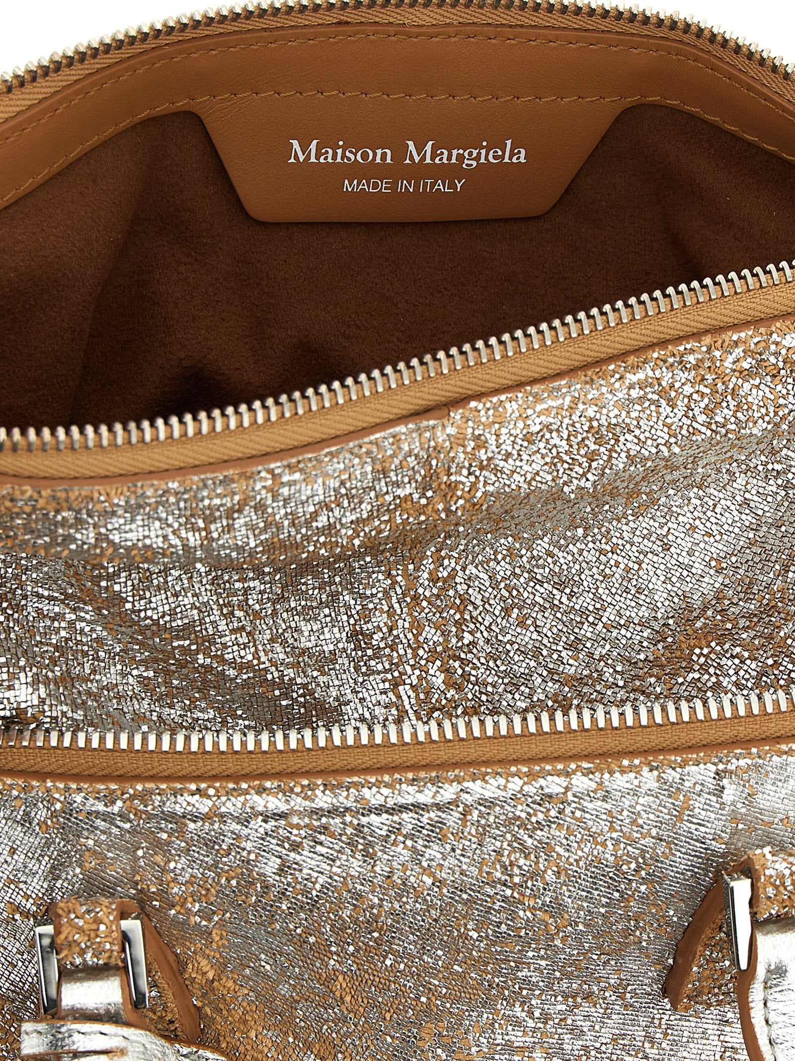 Maison Margiela Silver Lambskin Women's Handbag