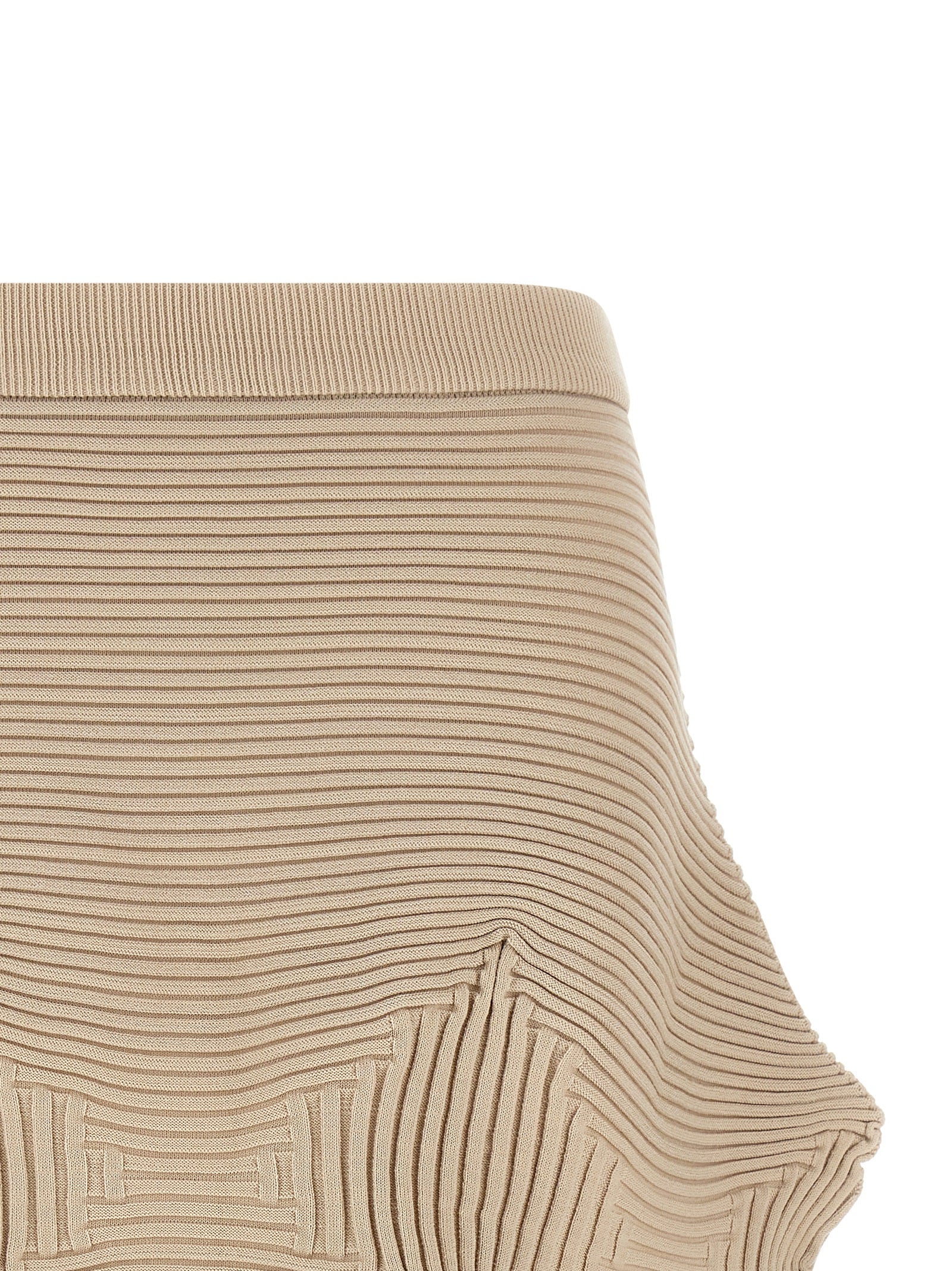 Issey Miyake Beige Polyester Midi Women's Skirt