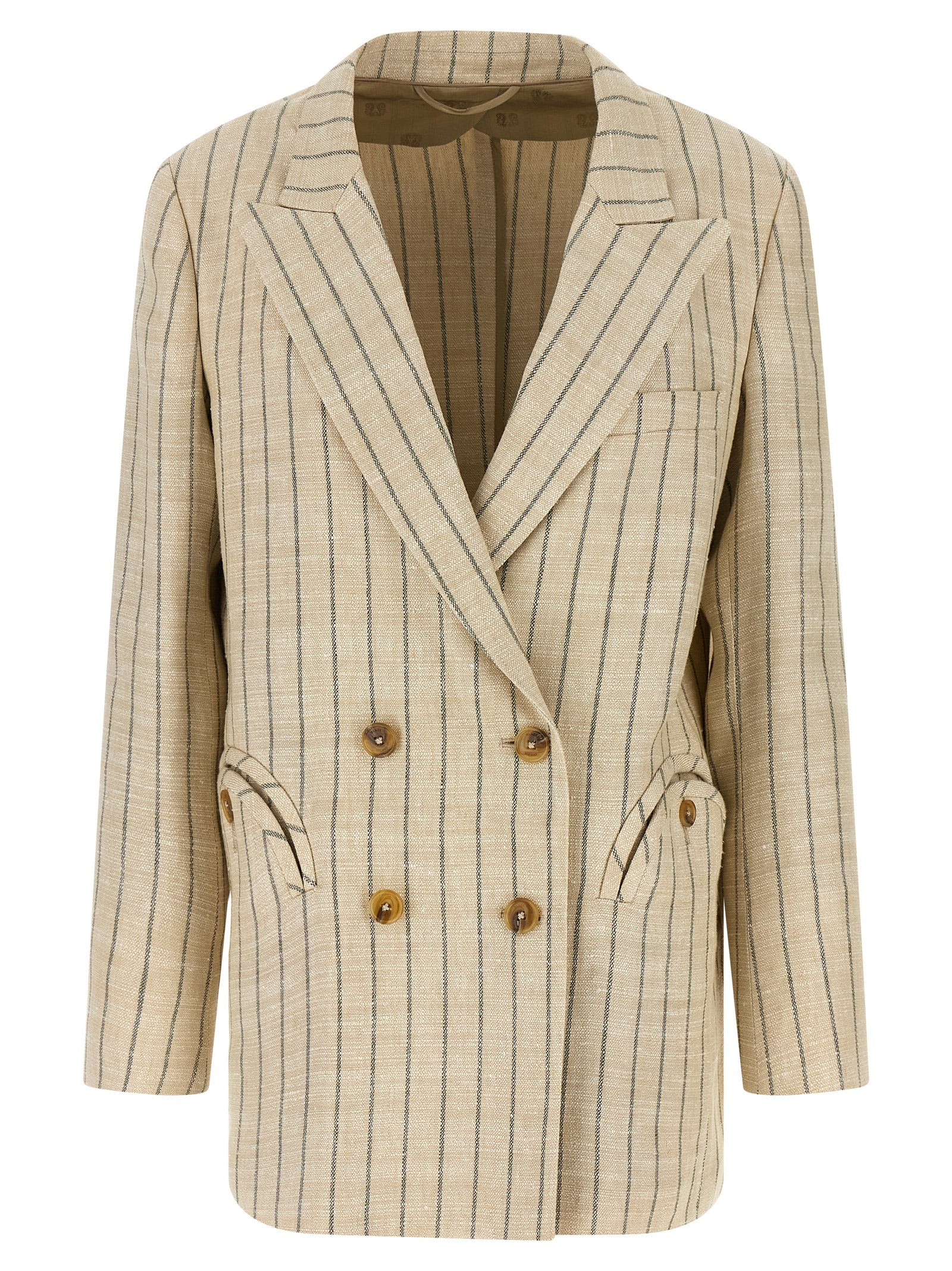 Blazé Milano Beige Cotton Women's Blazer