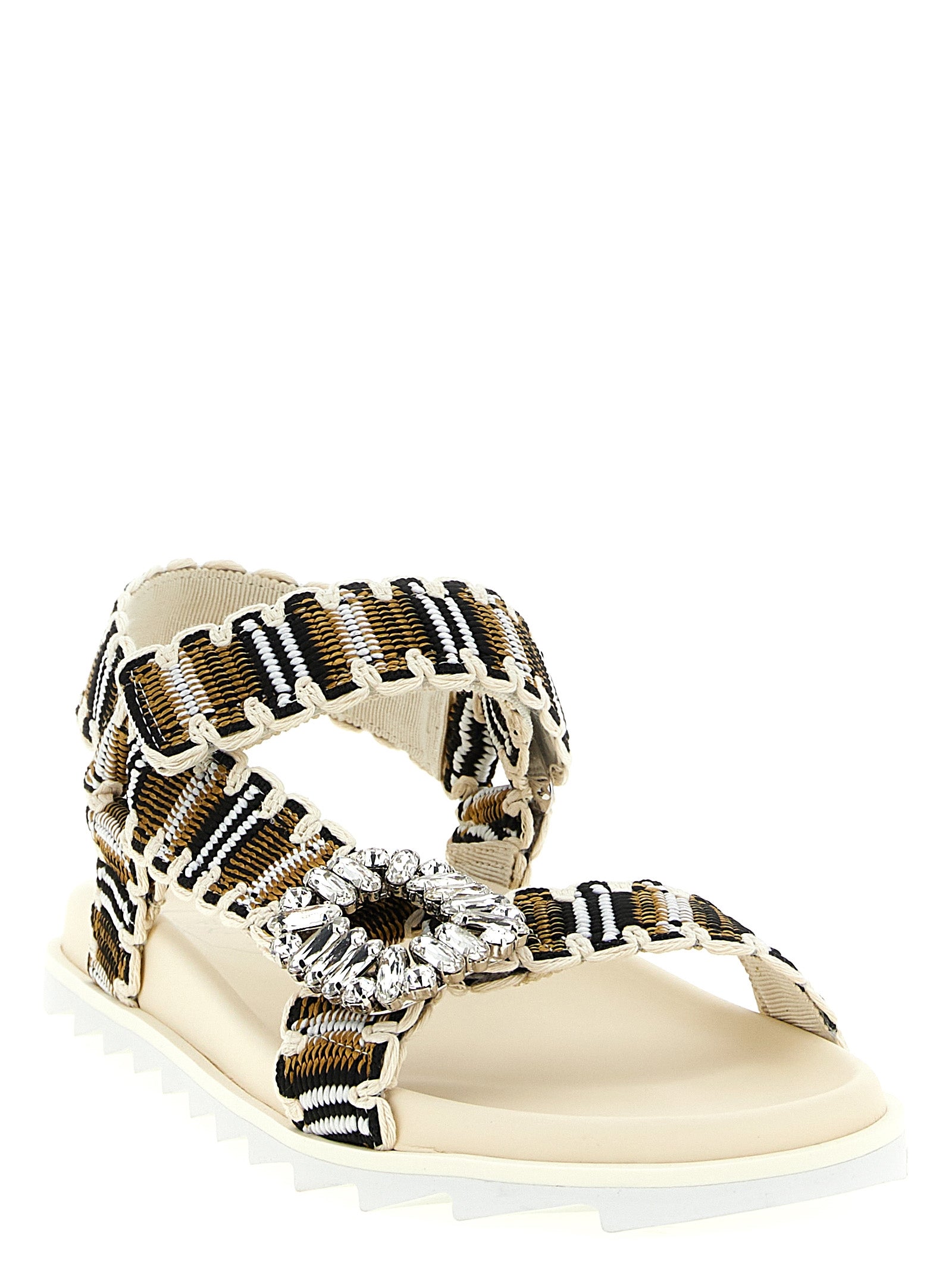 Roger Vivier Multicolor Polyester Flat Women's Sandals