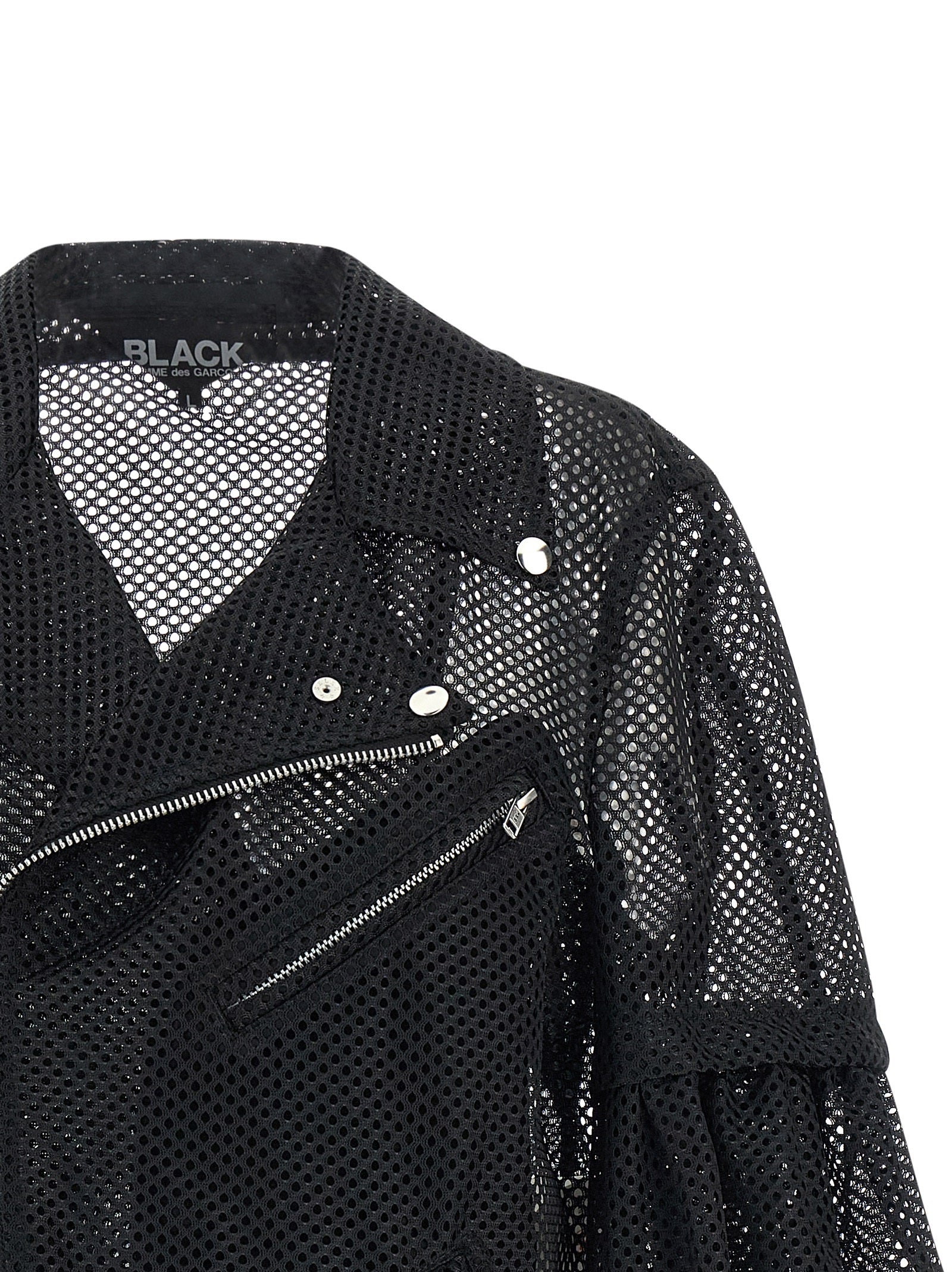 Comme Des Garçons Black Polyester Biker Men's Jacket