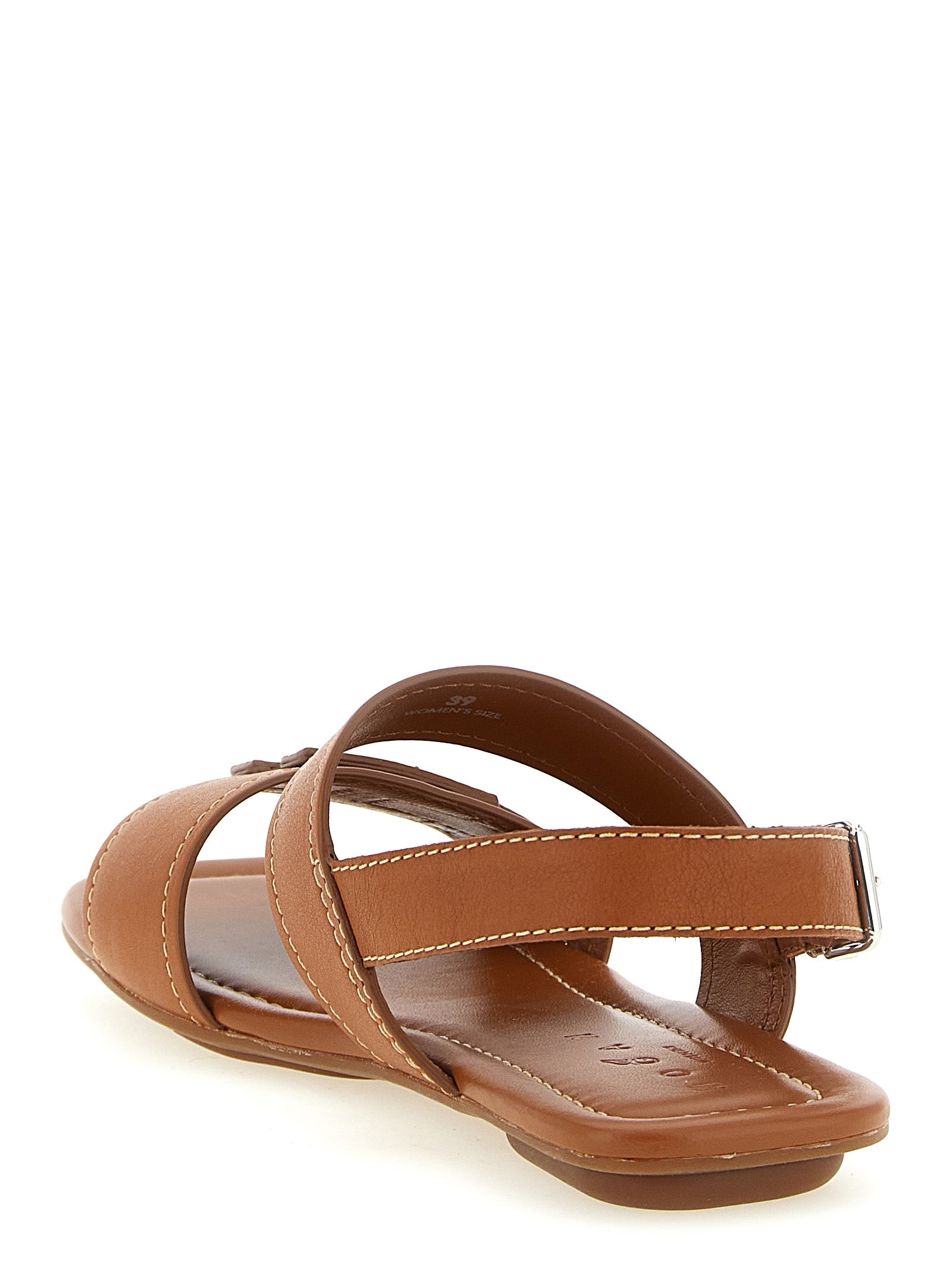Hogan Brown Calfskin Flat Women's Sandals