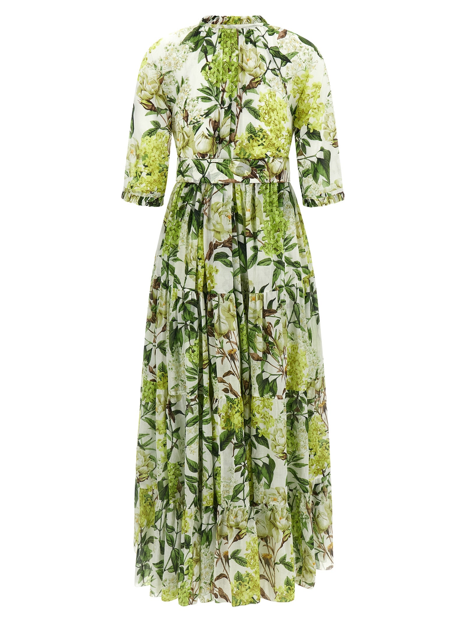 SAMANTHA SUNG Bicolor Cotton Long Women's Dress