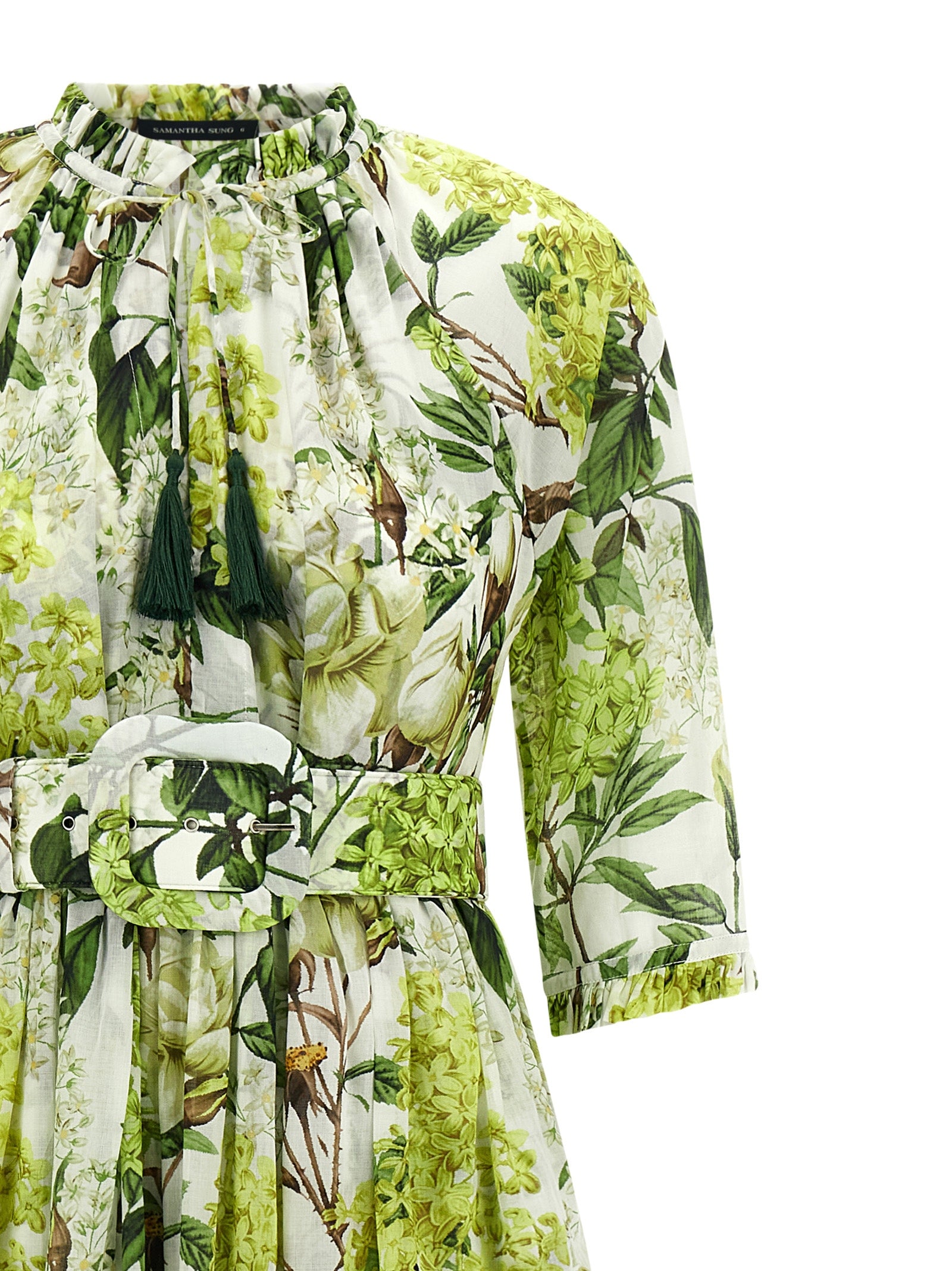 SAMANTHA SUNG Bicolor Cotton Long Women's Dress
