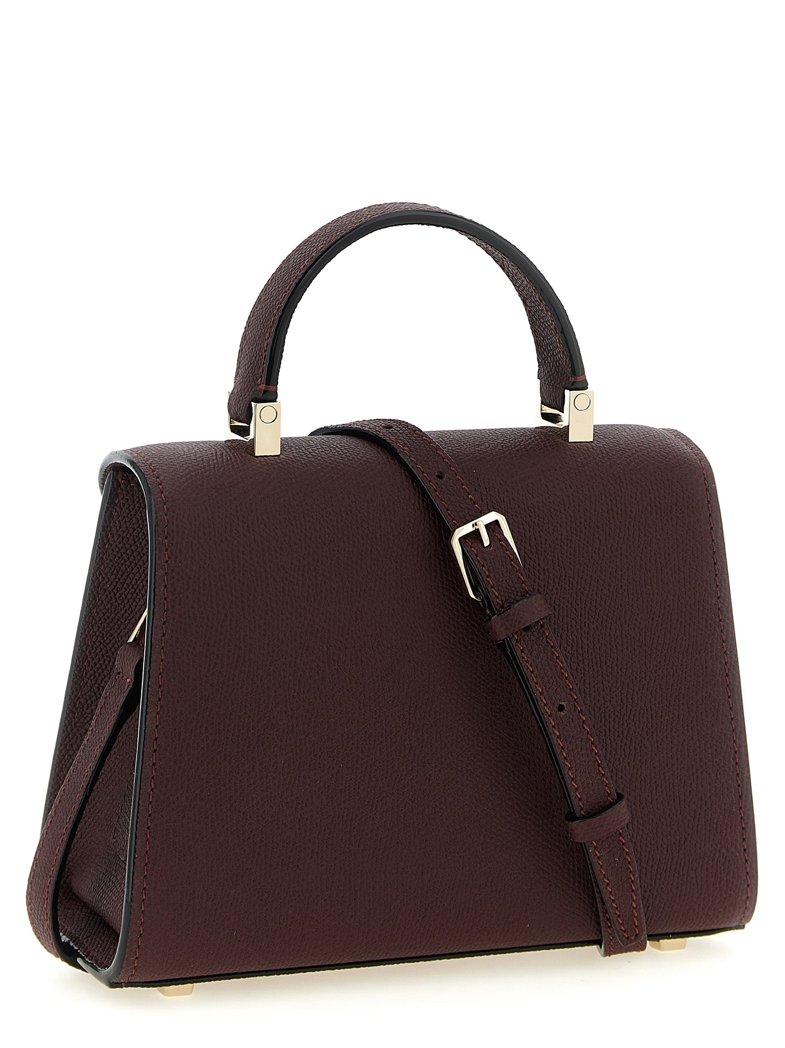 Valextra Bordeaux Calfskin Crossbody Women's Bag