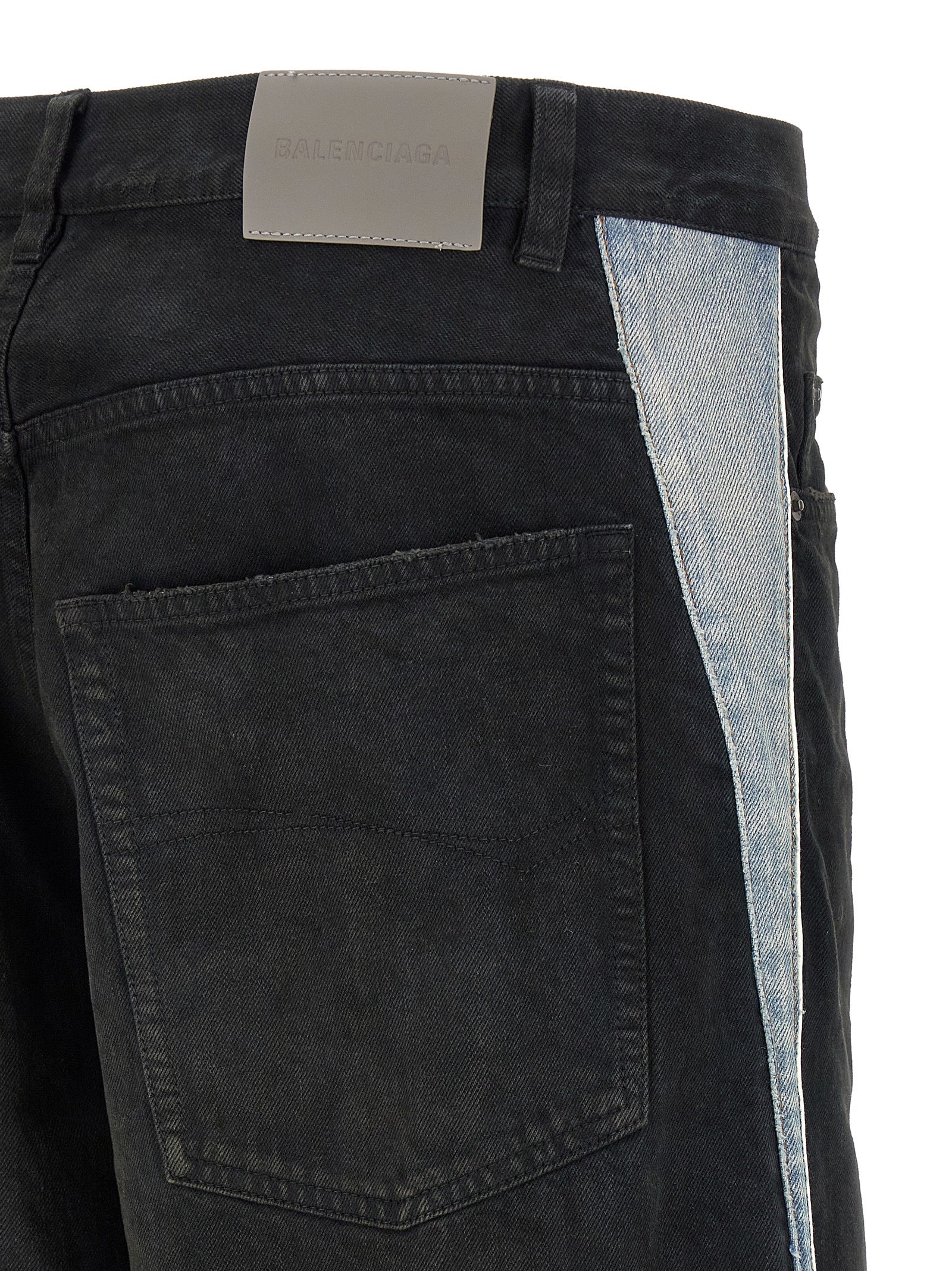 Balenciaga Black Cotton Flared Men's Jeans