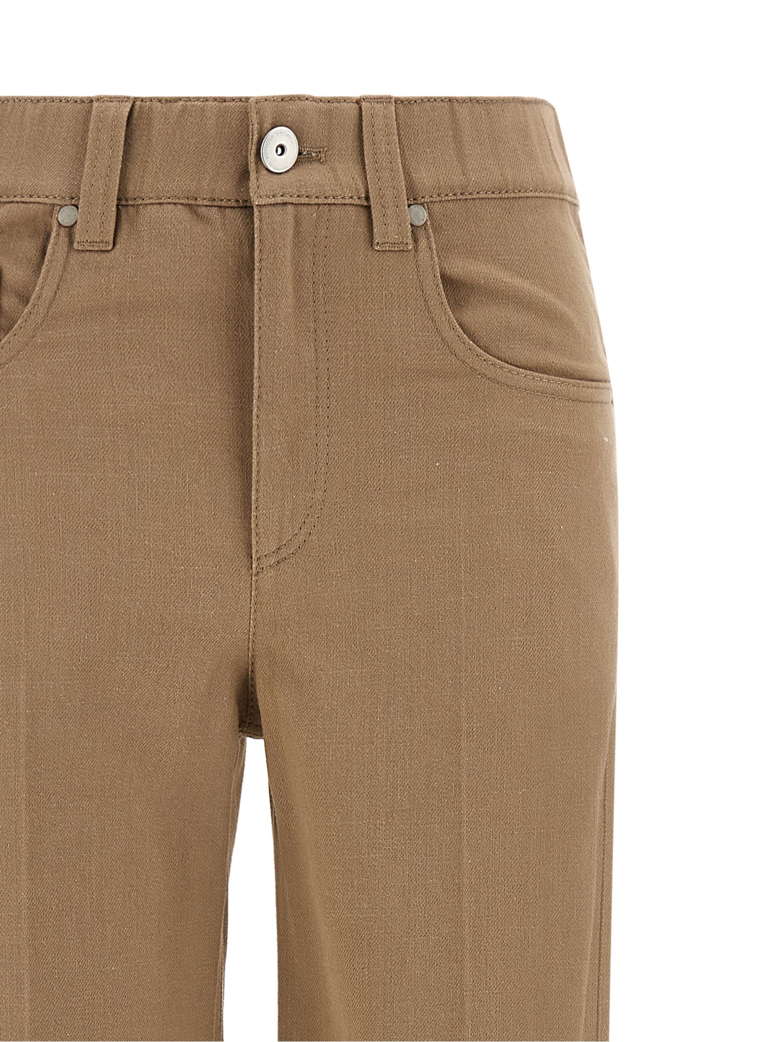 Brunello Cucinelli Beige Cotton Jeans Women's Denim