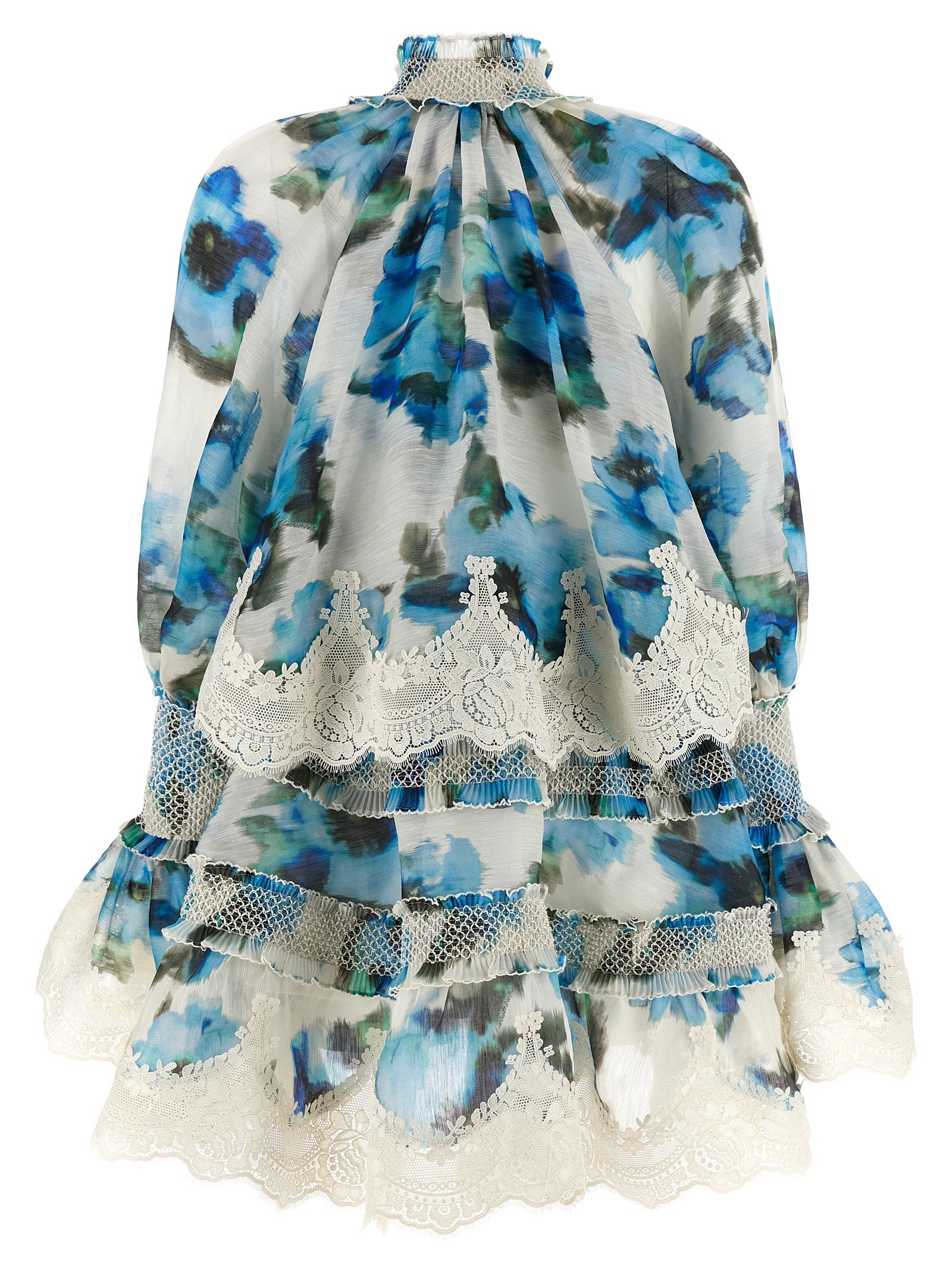 Zimmermann Blue Linen Short Women's Dress