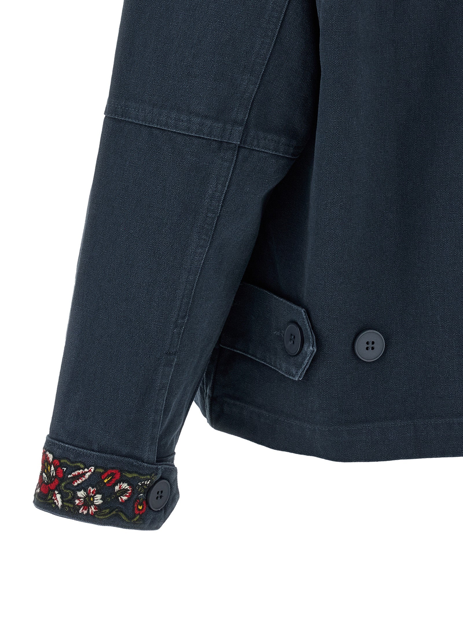 FOUND Blue Cotton Full-Length Men's Jacket