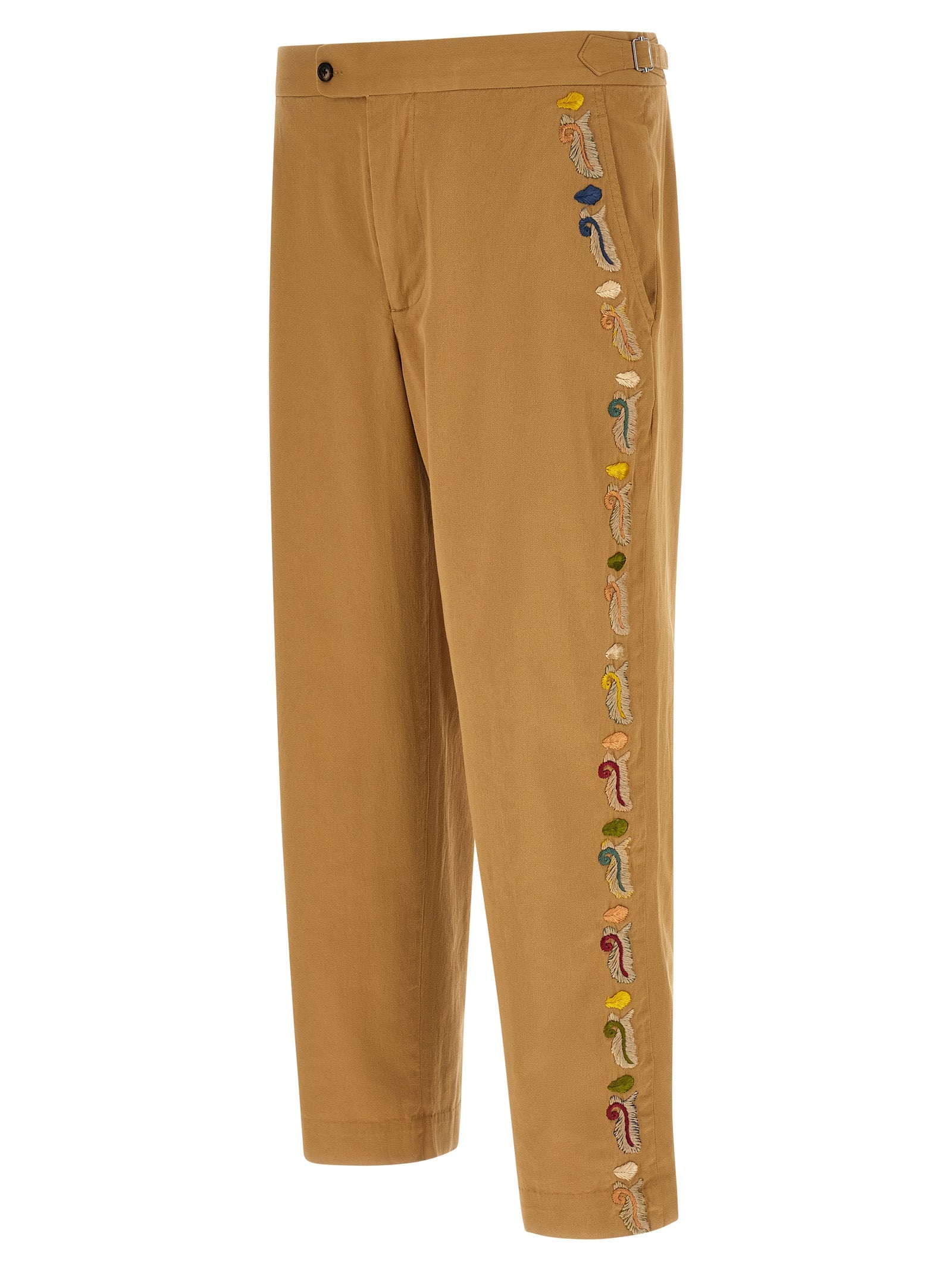 BODE Beige Cotton Casual Men's Pants