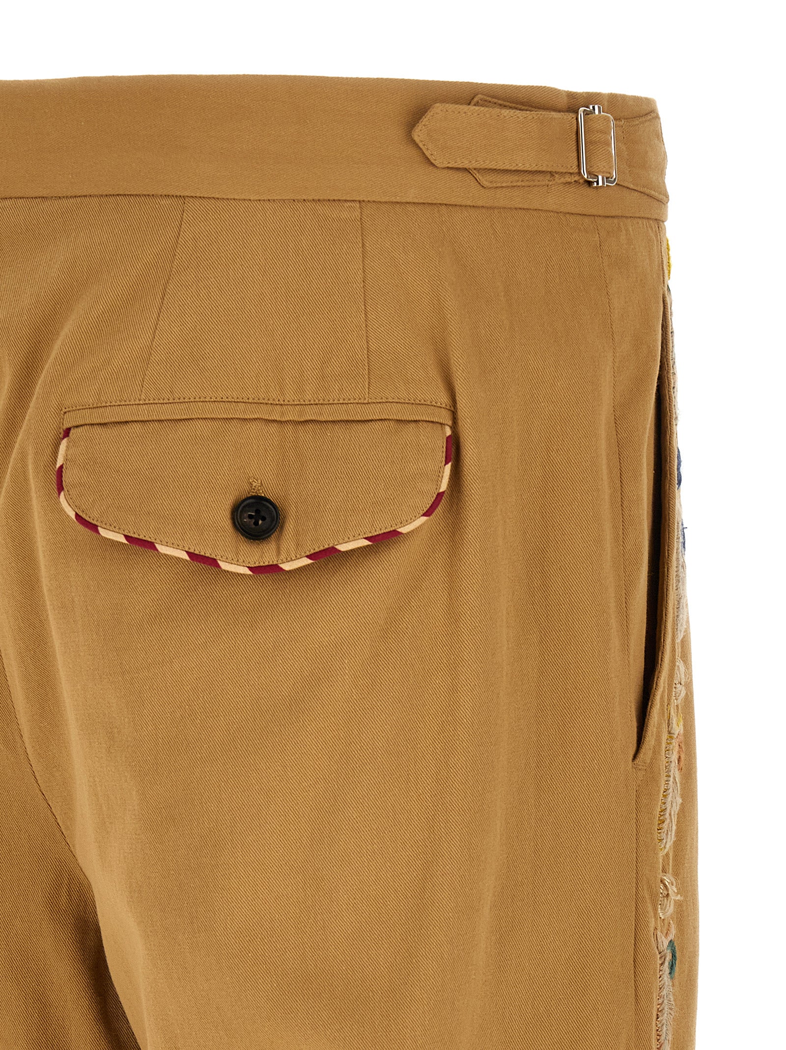 BODE Beige Cotton Casual Men's Pants