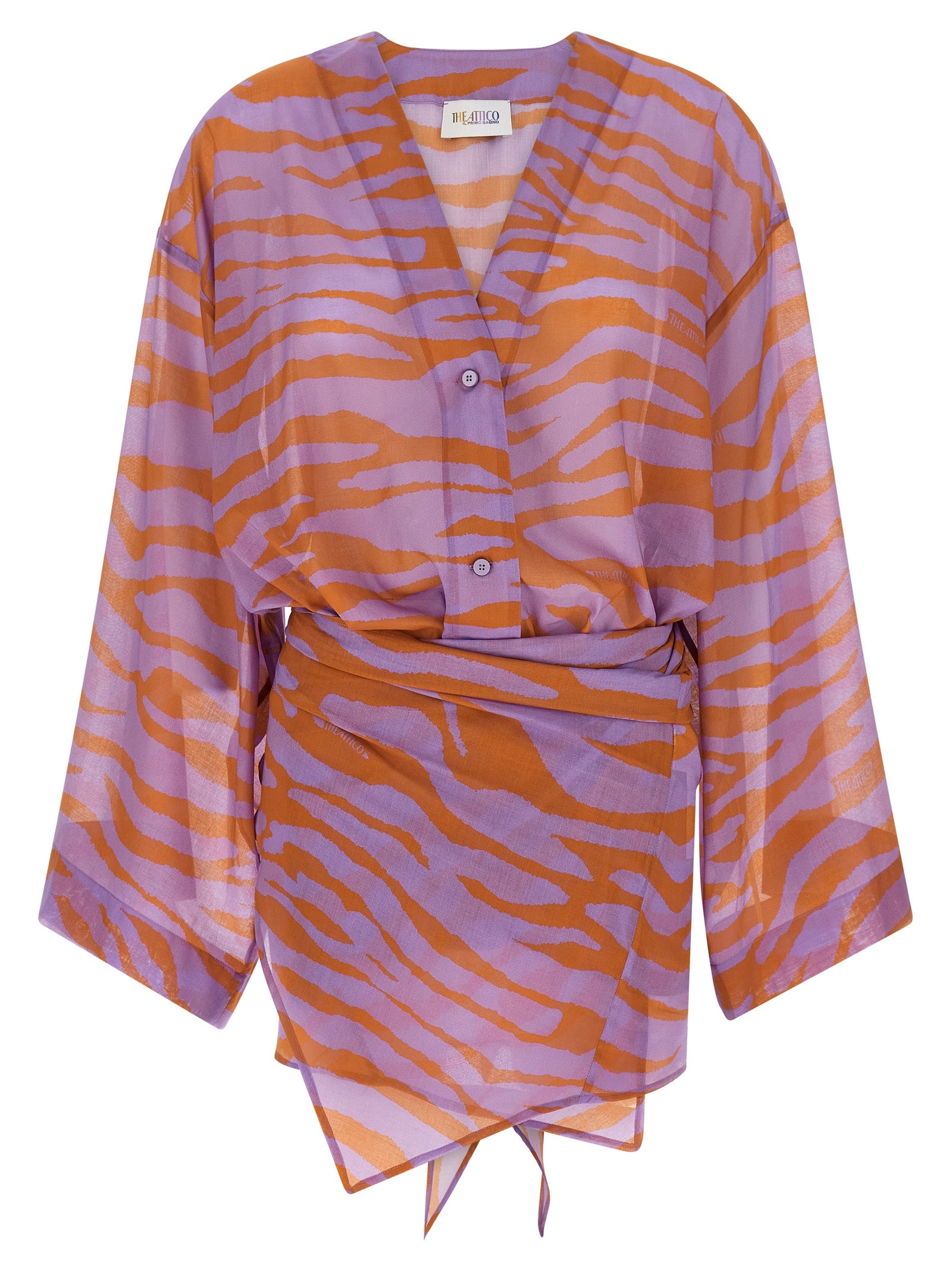 The Attico Purple Cotton Short Women's Dress