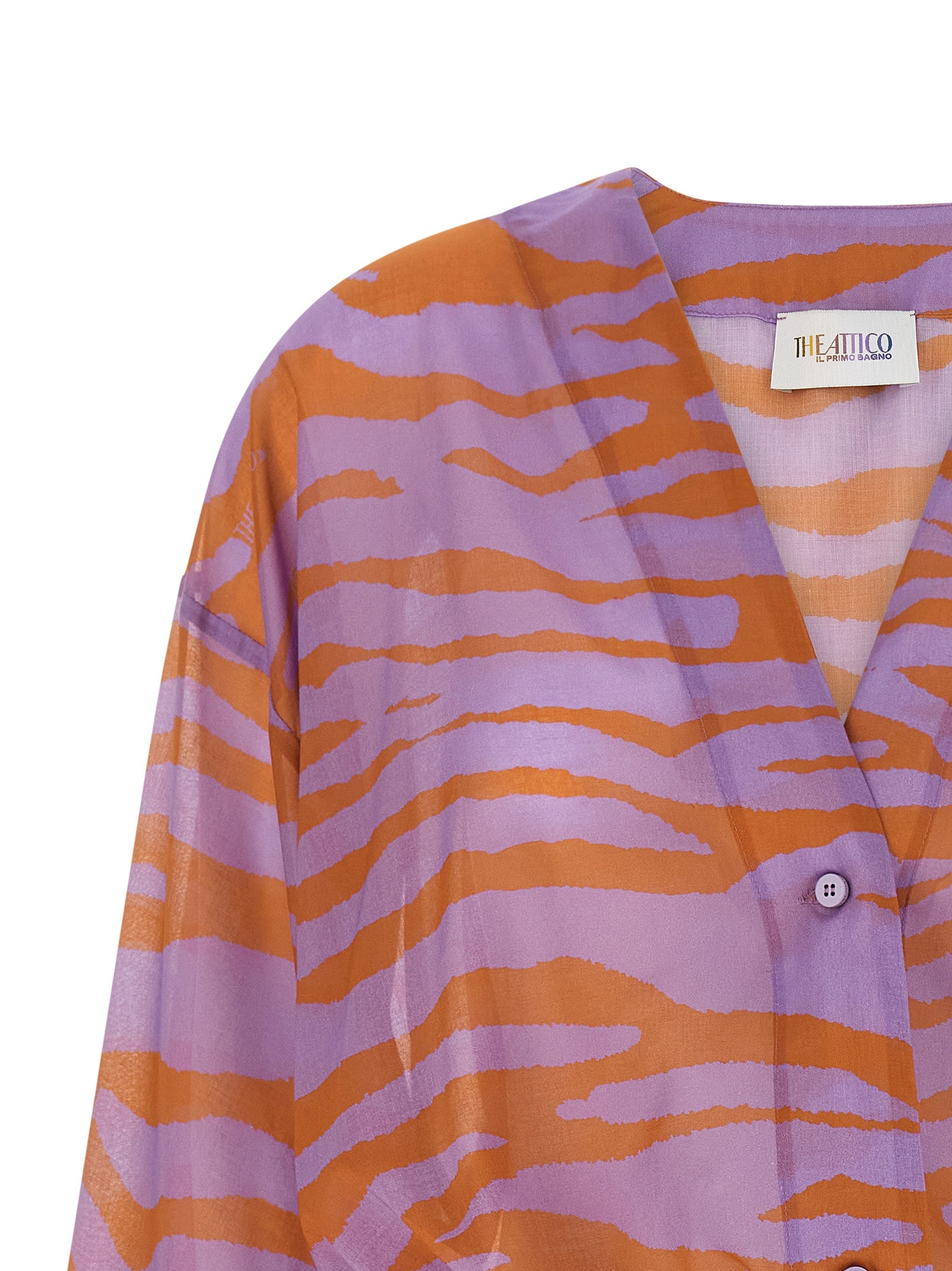 The Attico Purple Cotton Short Women's Dress