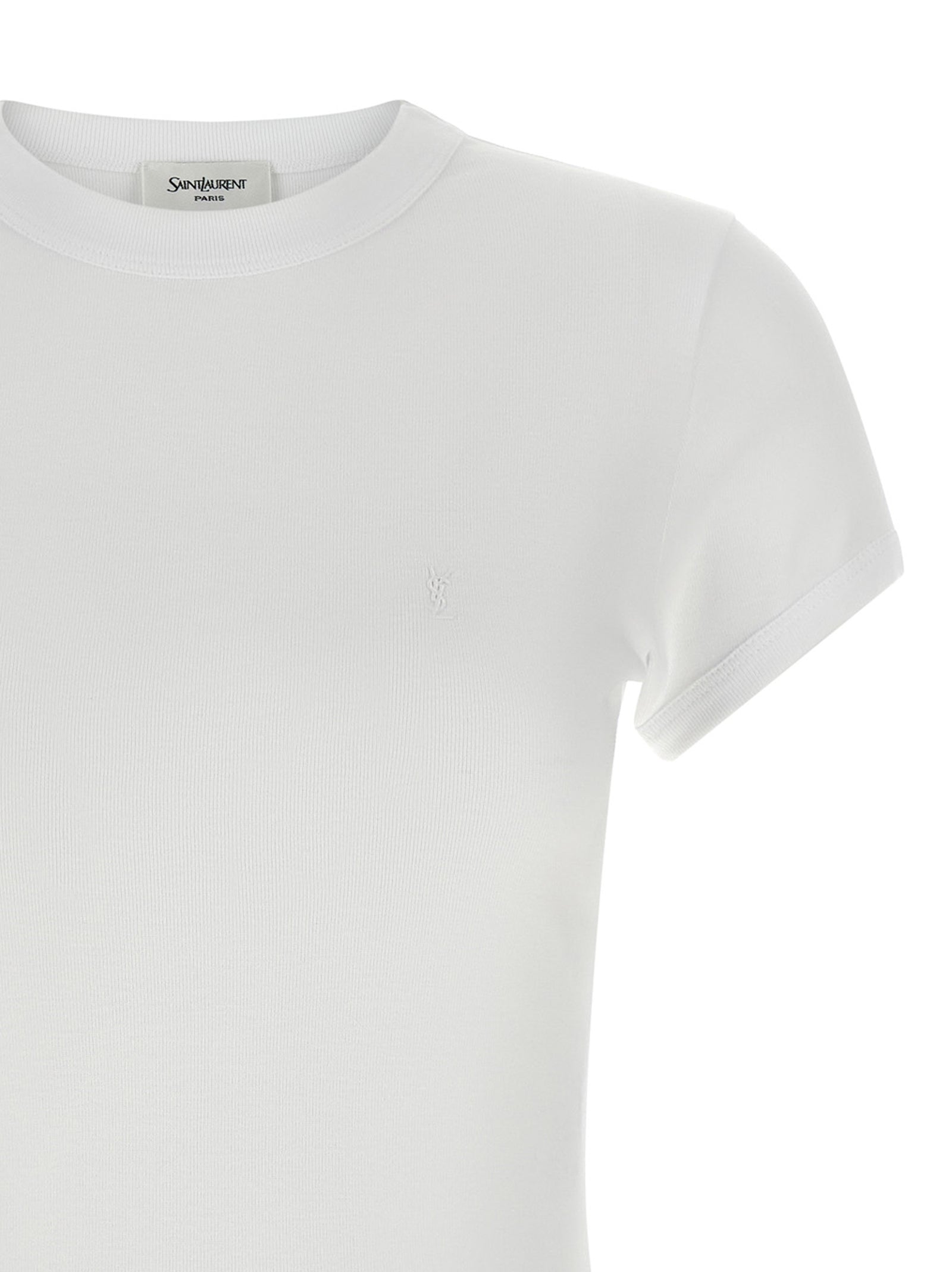 Saint Laurent White Cotton Women's T-Shirt