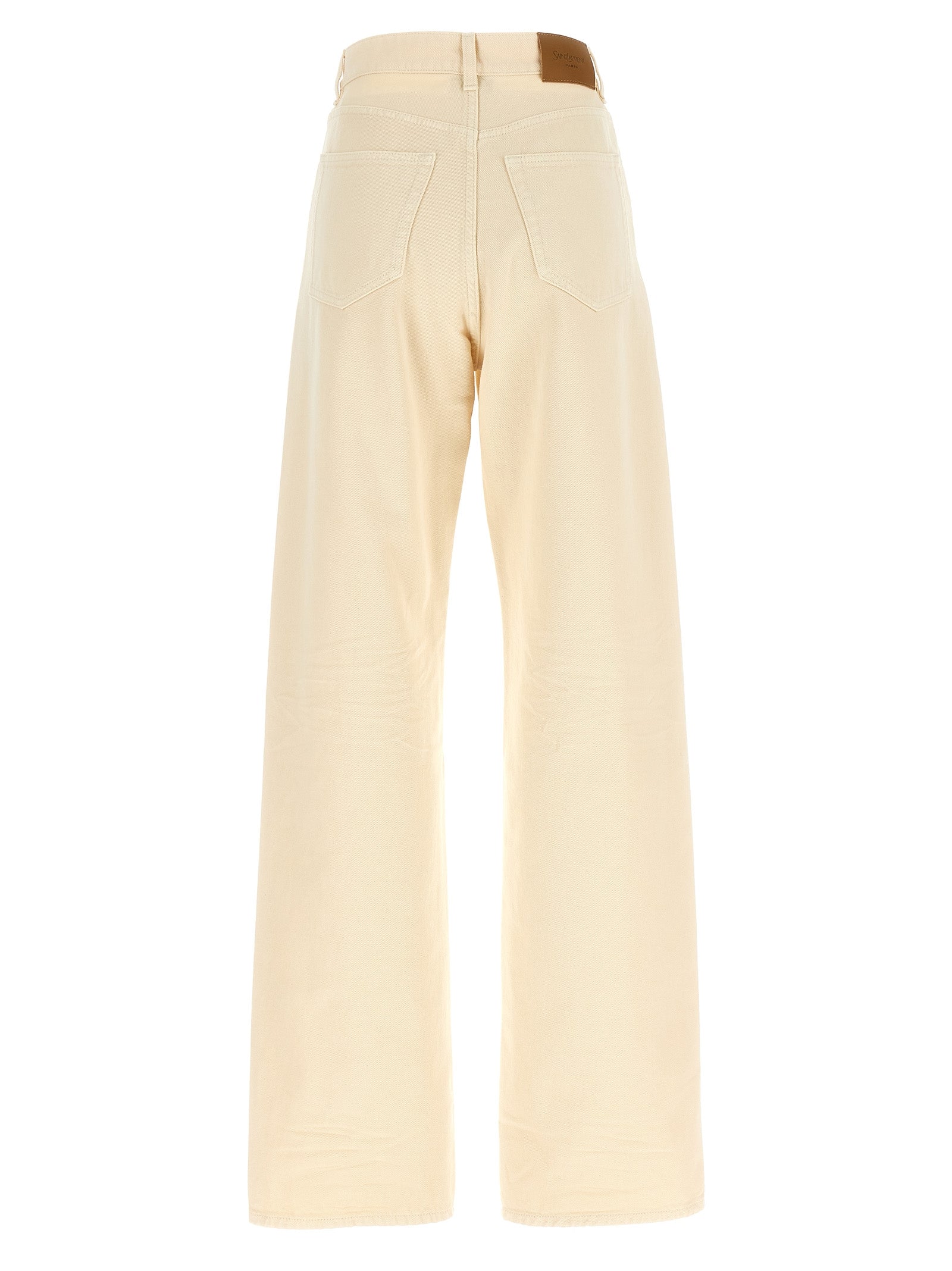 Saint Laurent Beige Cotton Jeans Women's Denim