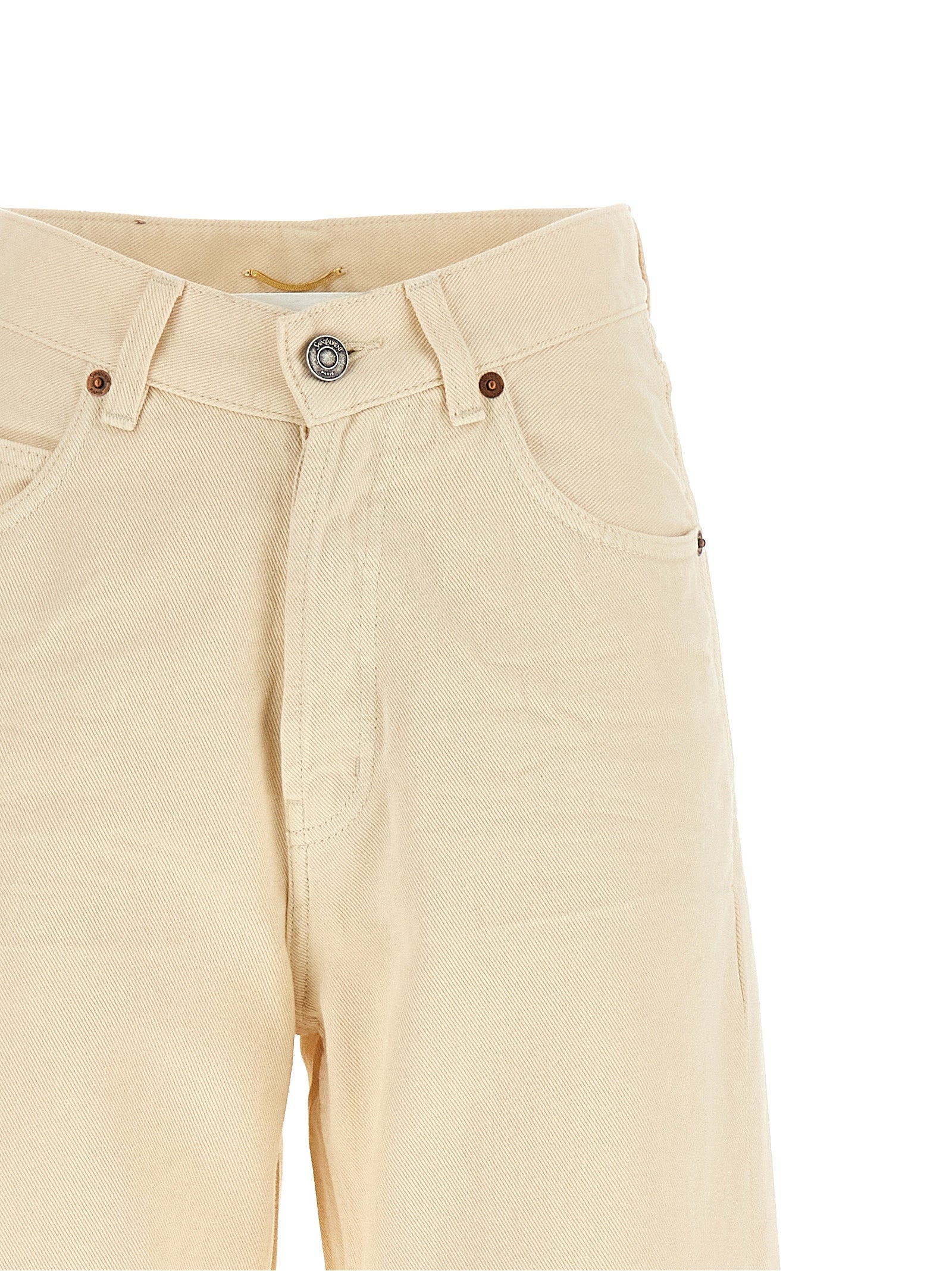 Saint Laurent Beige Cotton Jeans Women's Denim