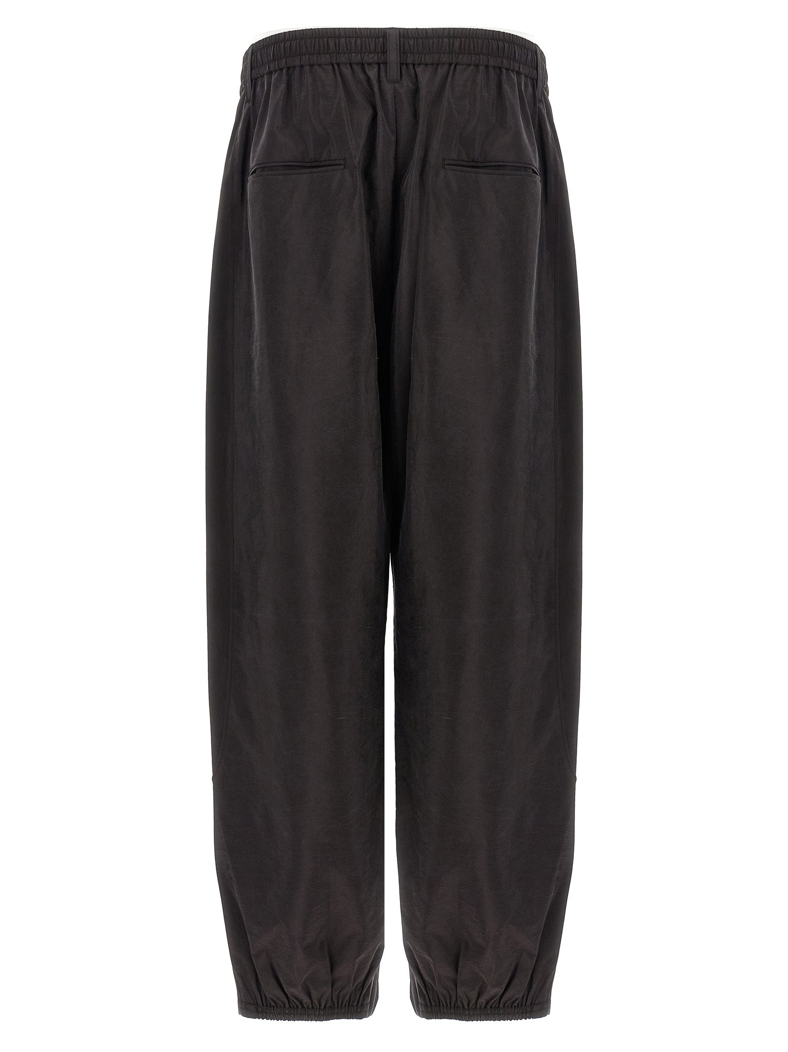 SSSTEIN Brown Silk Athletic Men's Pants