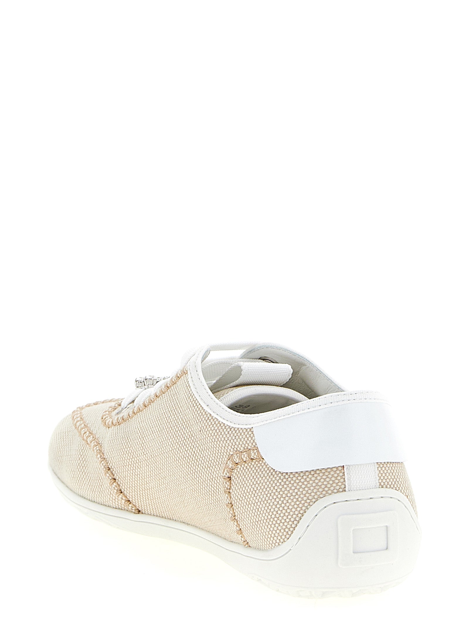Roger Vivier Beige Polyamide Low Top Women's Sneakers