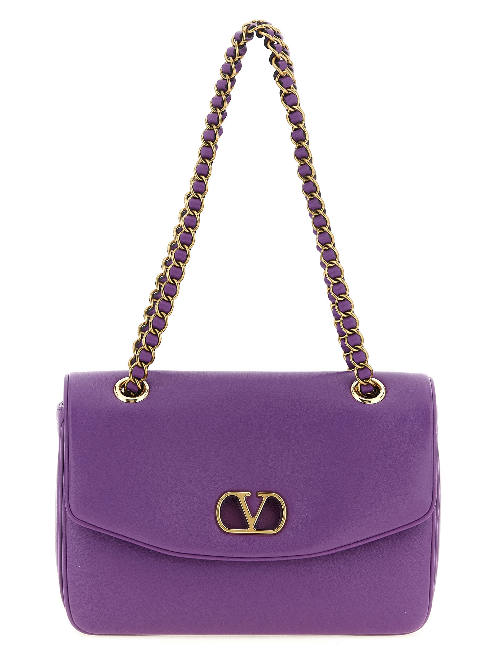 Valentino Garavani Purple Lamb Leather Shoulder Women's Bag