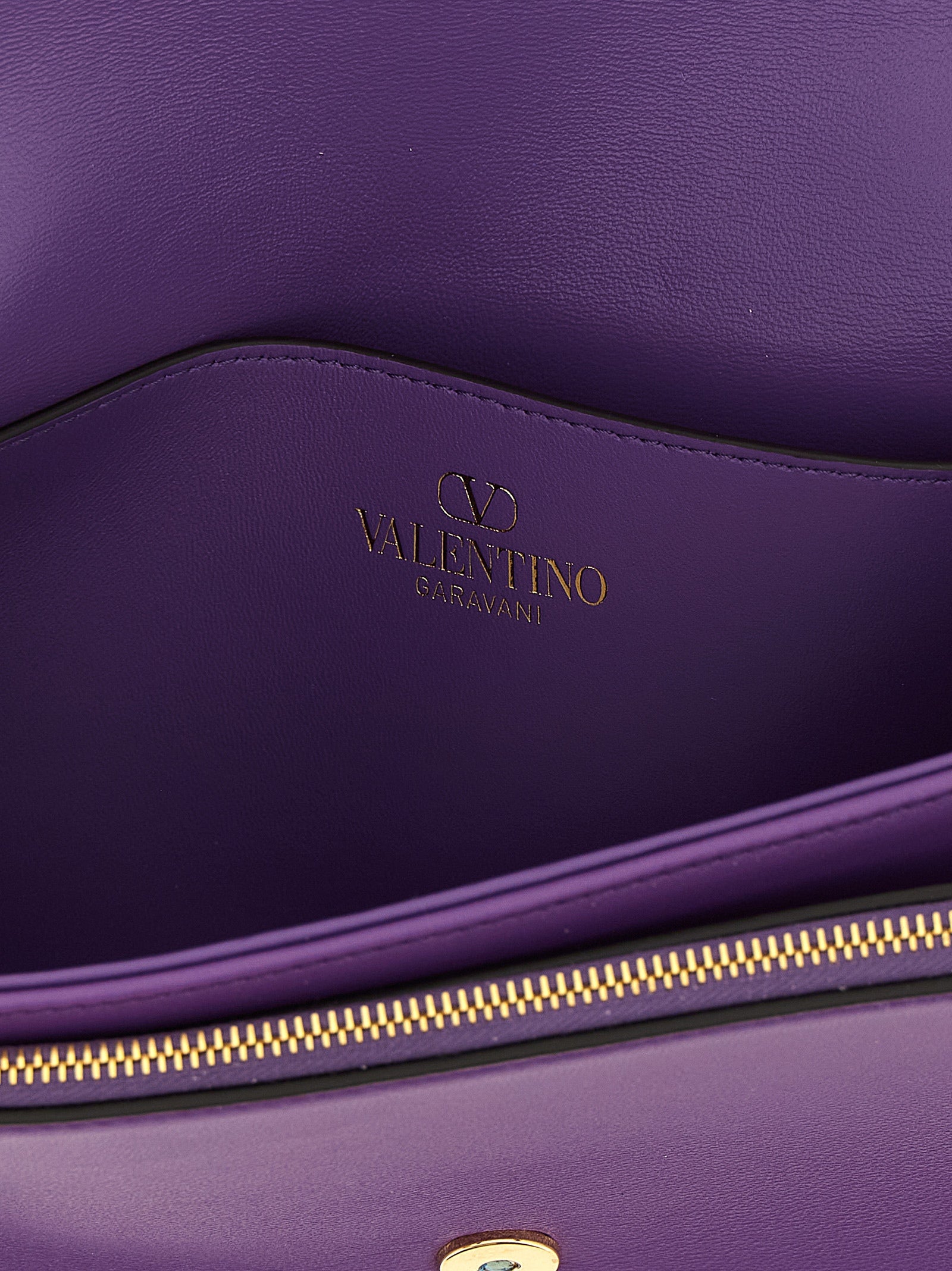 Valentino Garavani Purple Lamb Leather Shoulder Women's Bag