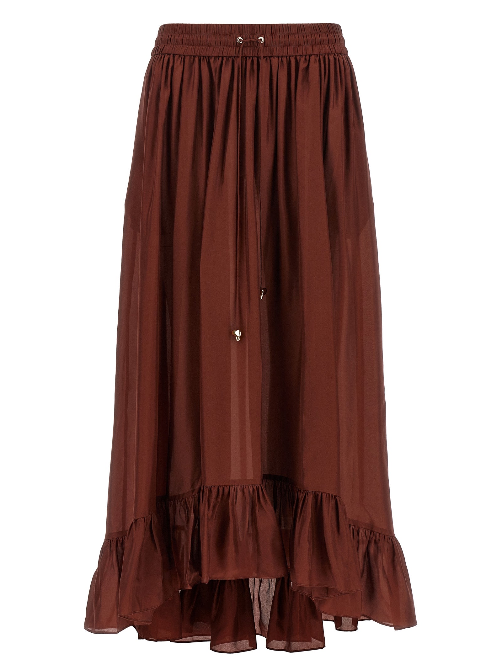 Zimmermann Bordeaux Silk Mini Women's Skirt