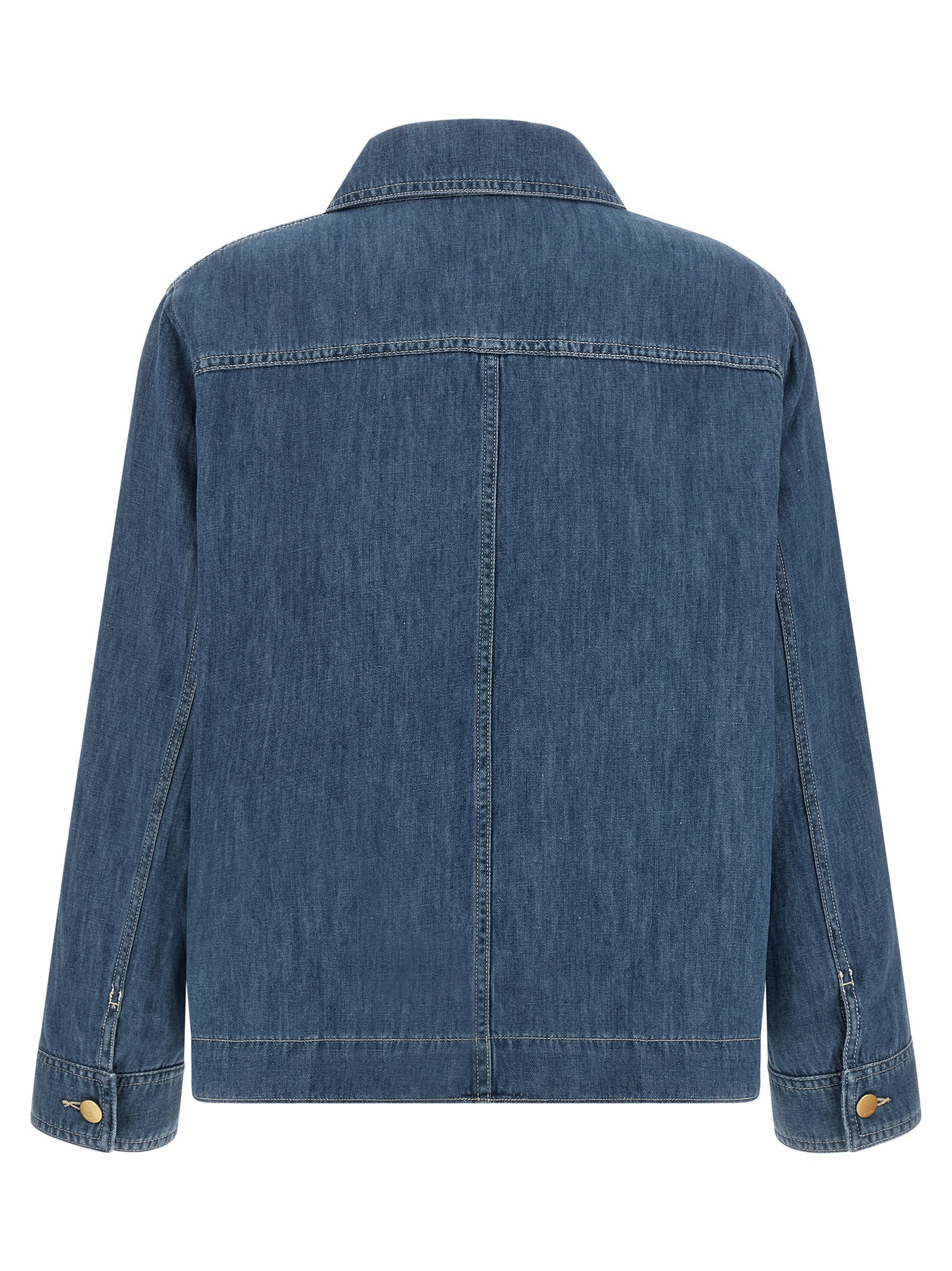'S Max Mara Blue Cotton Denim Women's Jacket