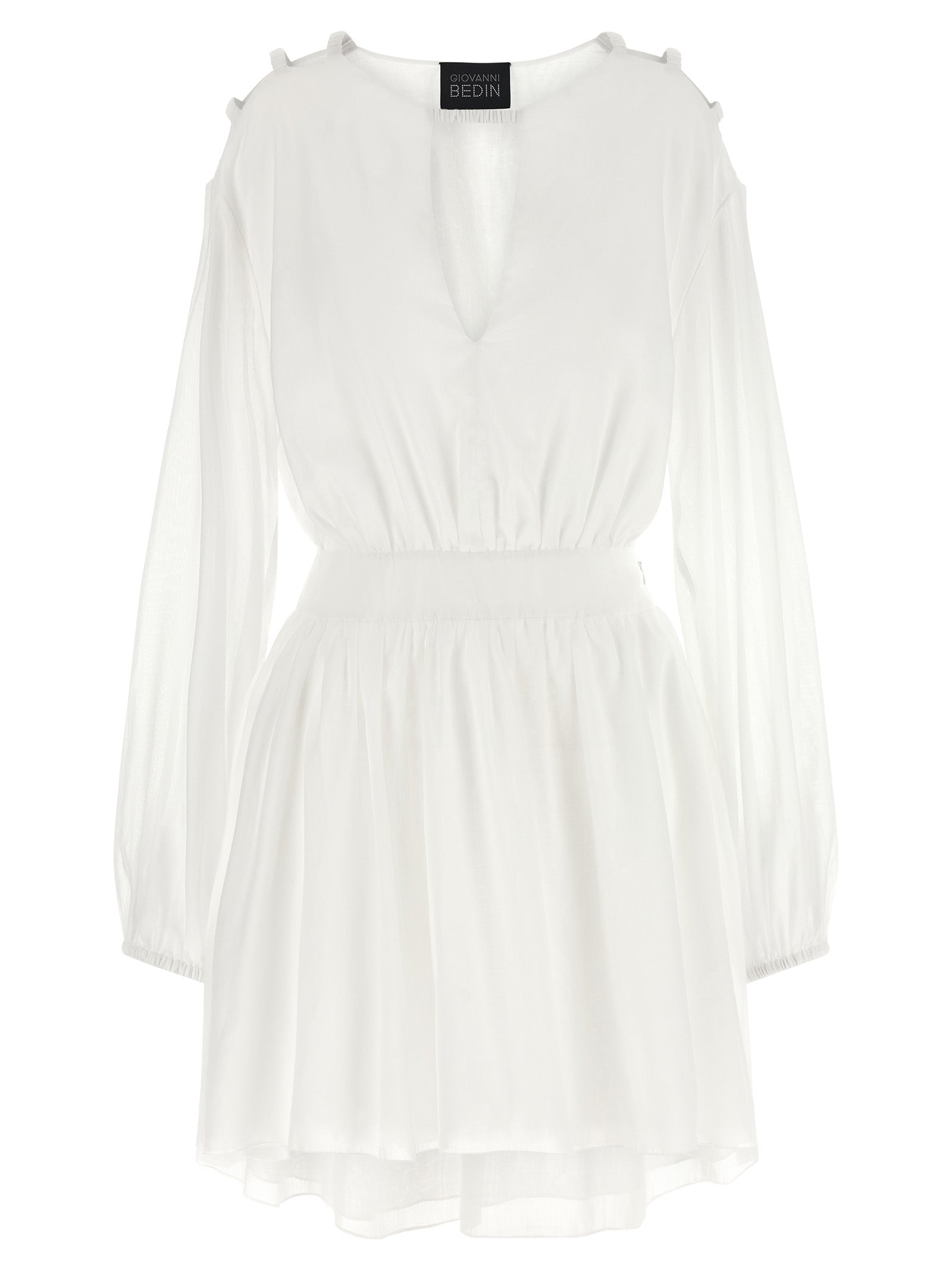Giovanni Bedin White Cotton Short Women's Dress