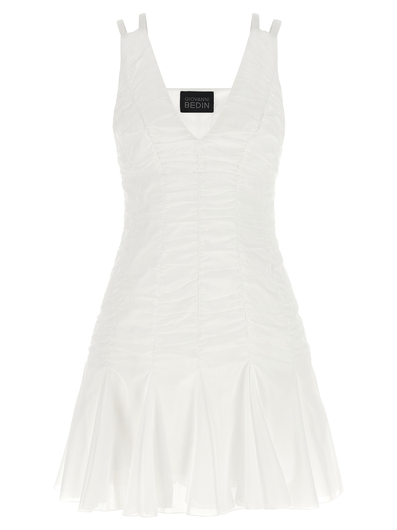 Giovanni Bedin White Cotton Short Women's Dress