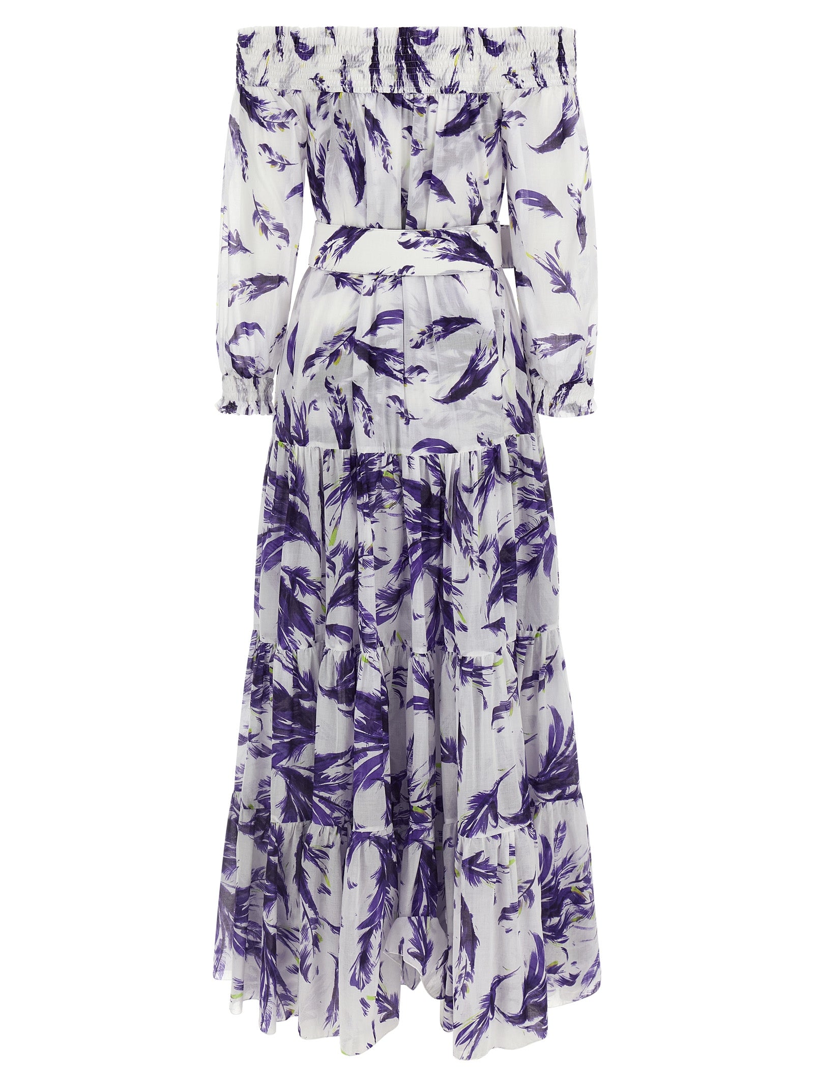 SAMANTHA SUNG Purple Cotton Long Women's Dress