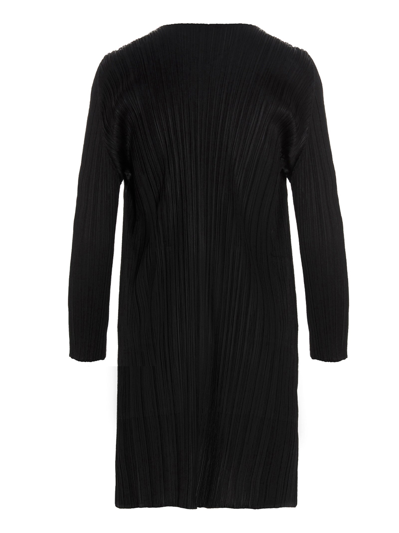 PLEATS PLEASE ISSEY MIYAKE Black Polyester Women's Cardigan
