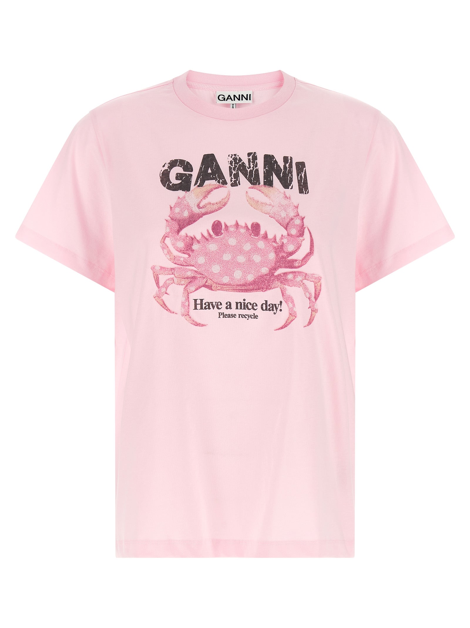 Ganni Multicolor Organic Cotton Women's T-Shirt