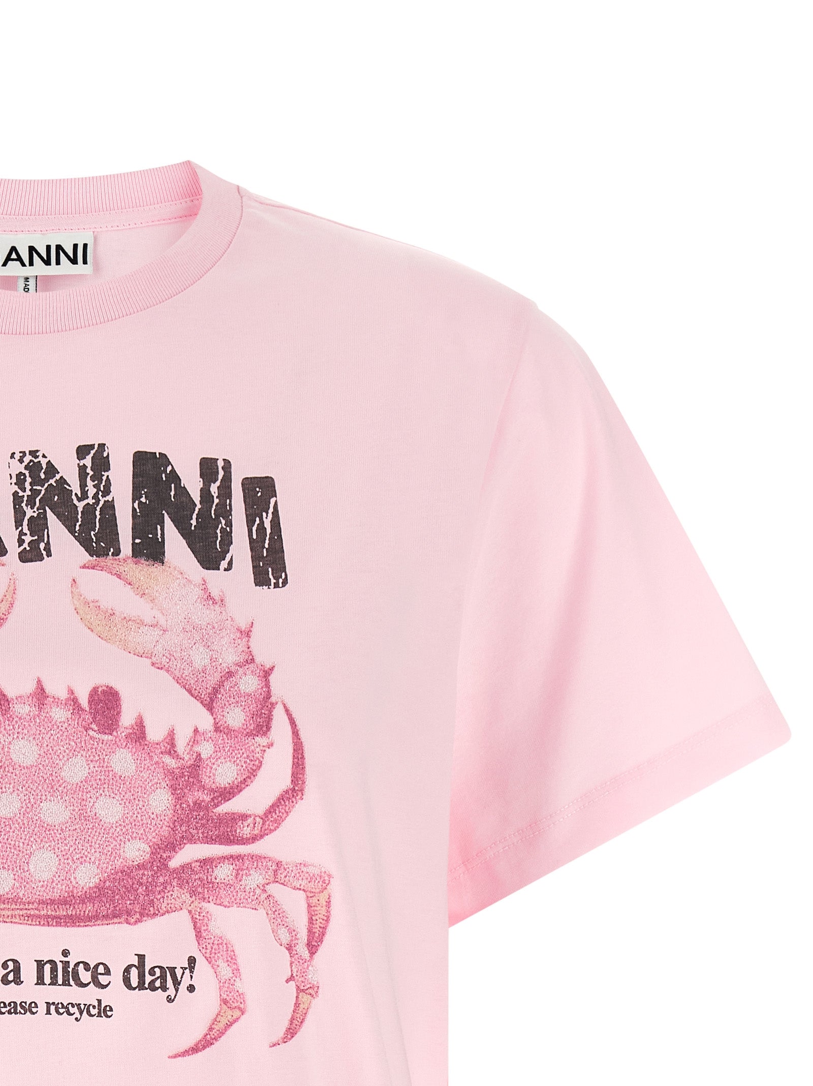 Ganni Multicolor Organic Cotton Women's T-Shirt